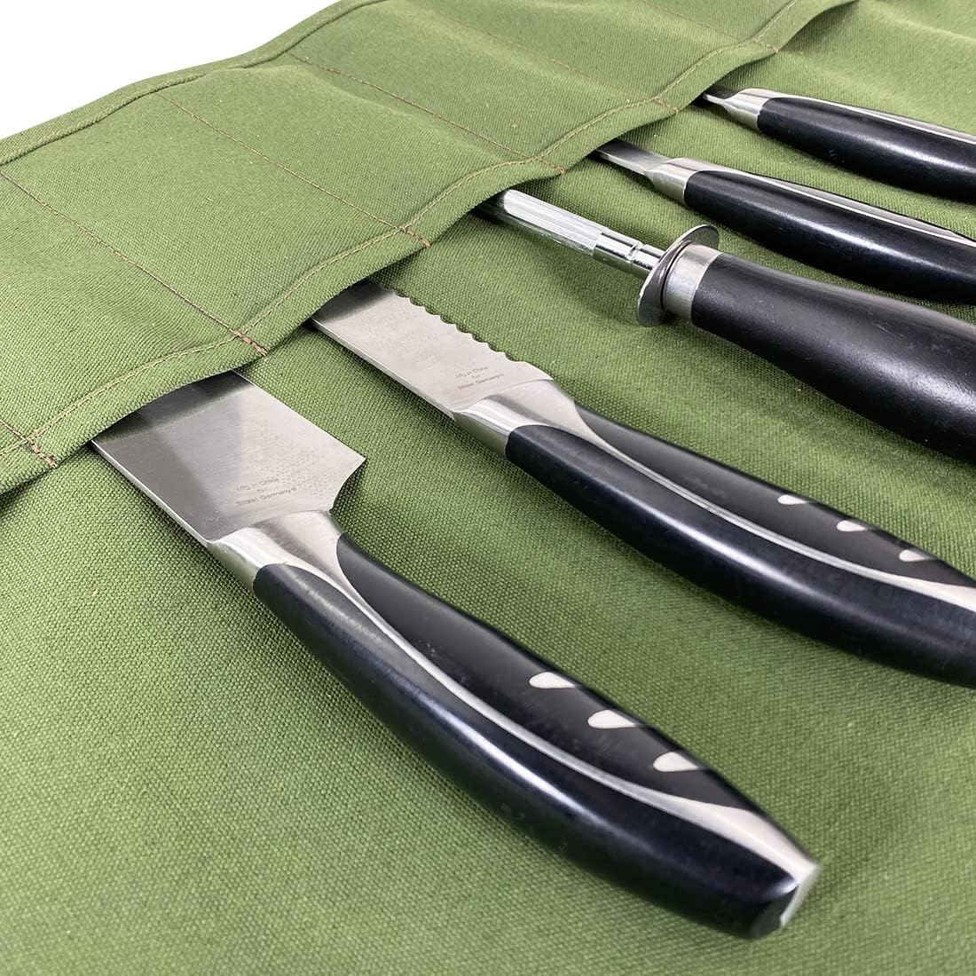 Stylish Knives Holder with 10 Pockets and Adjustable Shoulder Strap