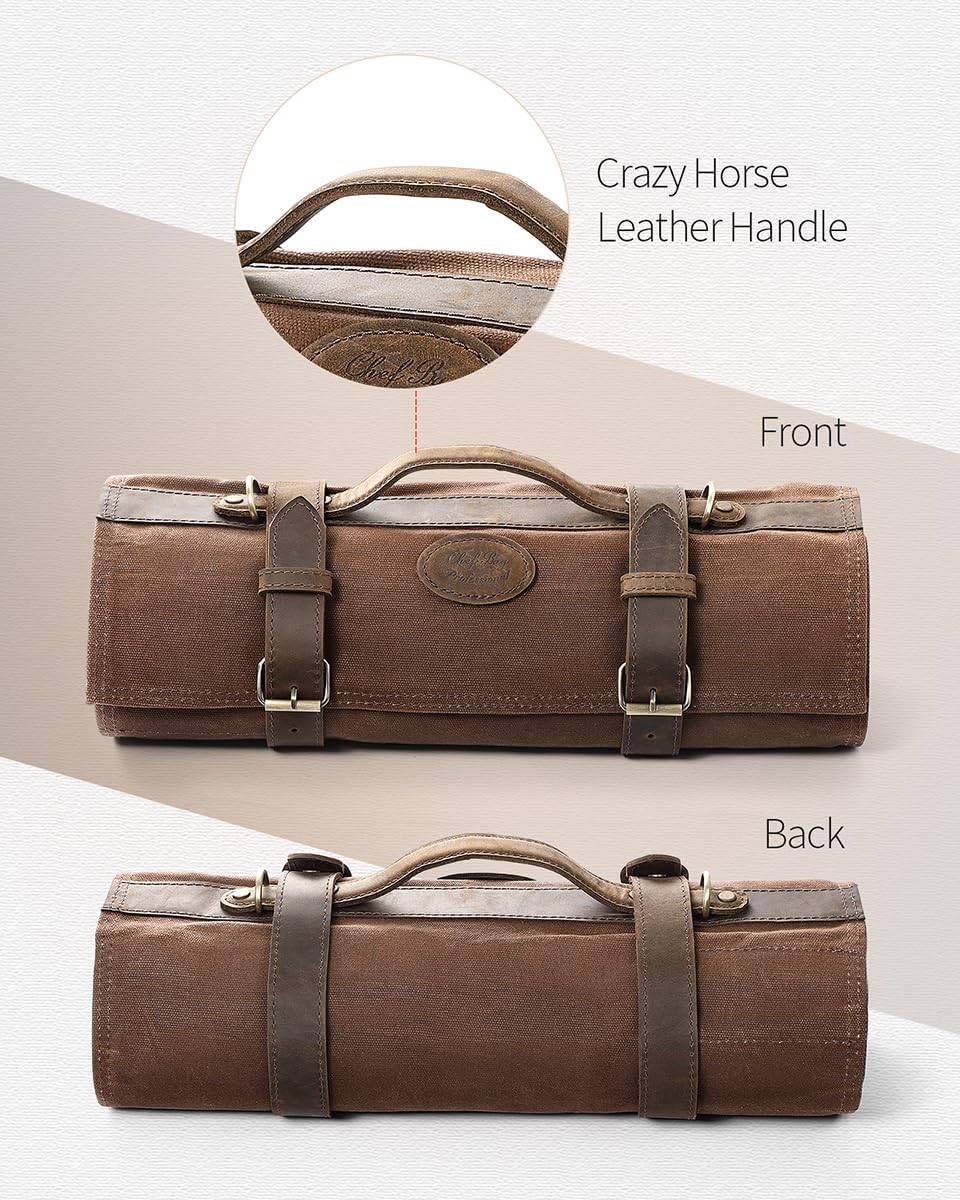 Premium Chef Knife Roll Bag - Durable Stylish by XINZUO