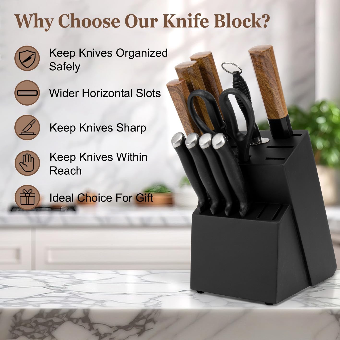 RedCall Universal Knife Block Holder Black