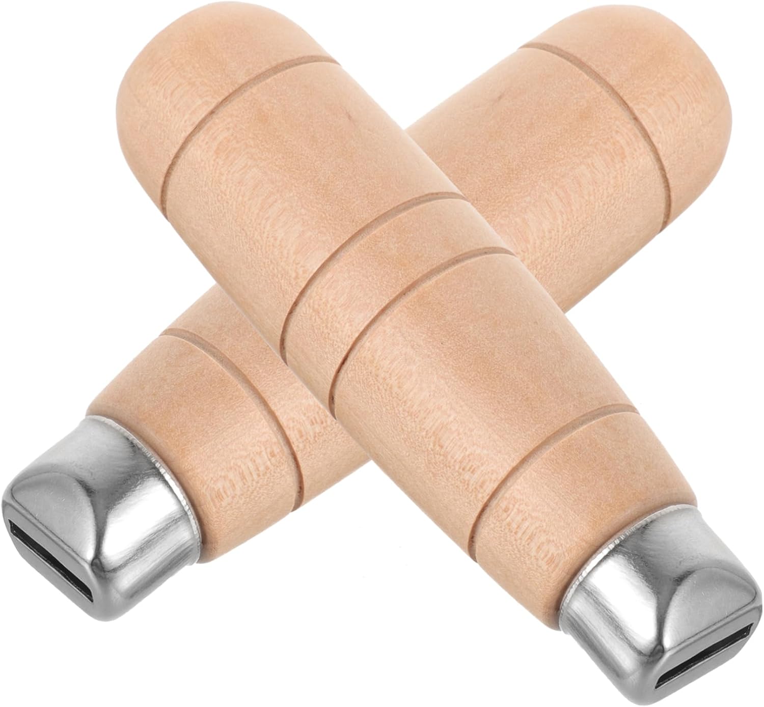 2 Set Reversible Solid-Wood Kitchen Knife Holder with Ergonomic Design