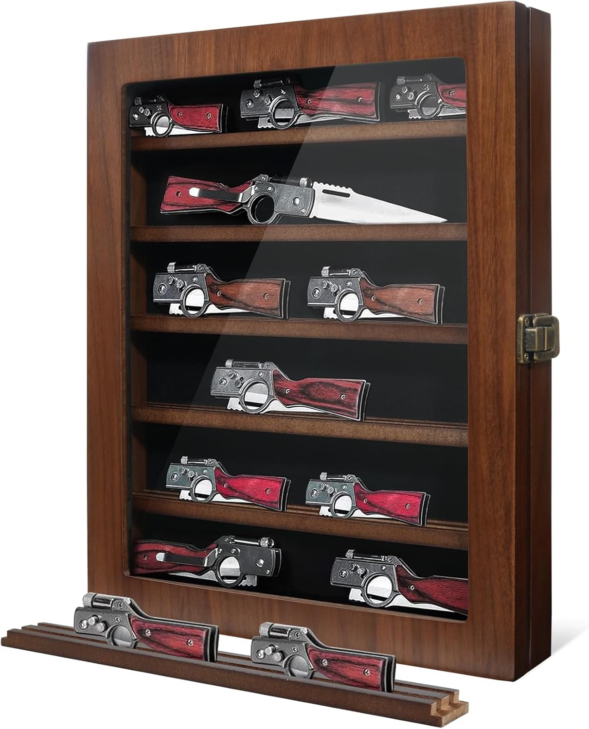 ASmileIndee Lockable Pocket Knife Display Box
