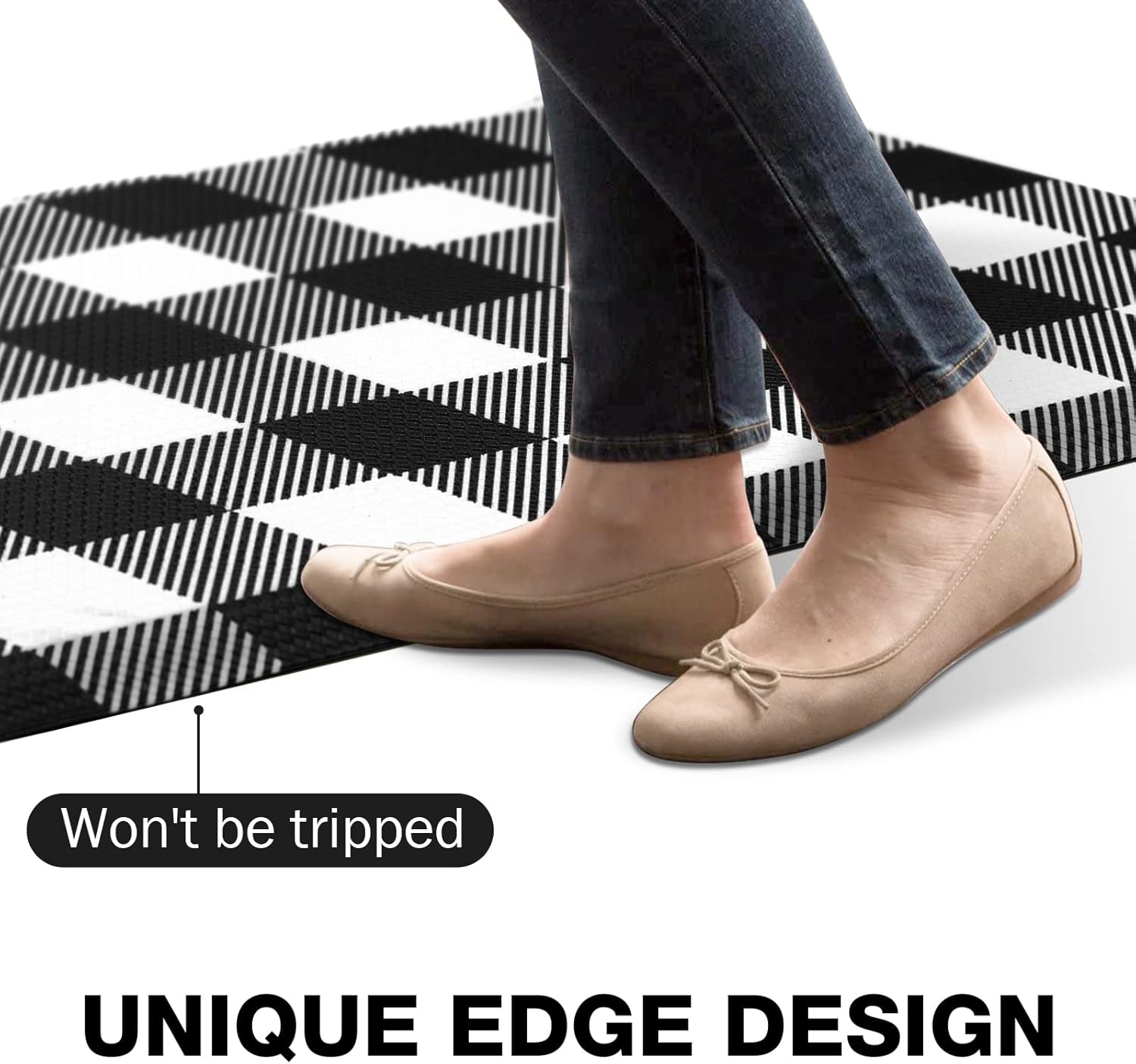 Anti-Fatigue Plaid Kitchen Mat