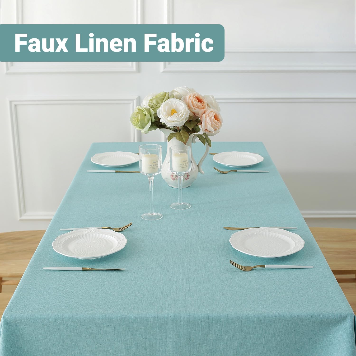 Laolitou waterproof tablecloth Turquoise 60x84