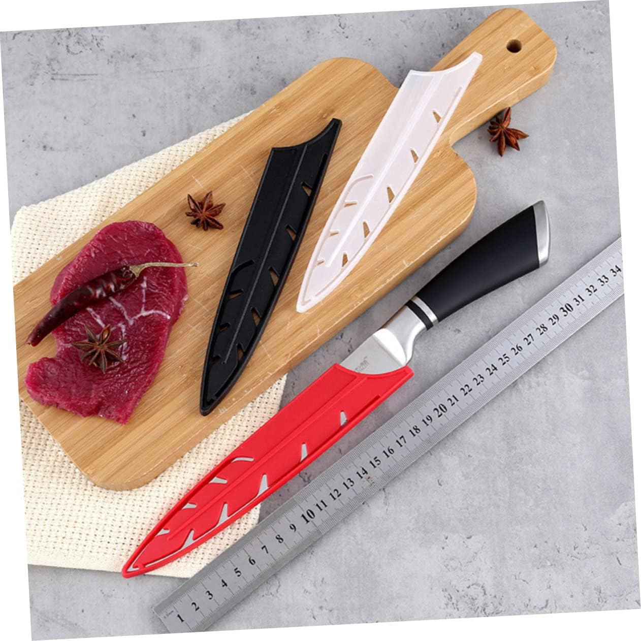 OMaju 10-Piece Durable Kitchen Knife Case Secure Knives Storage Solution