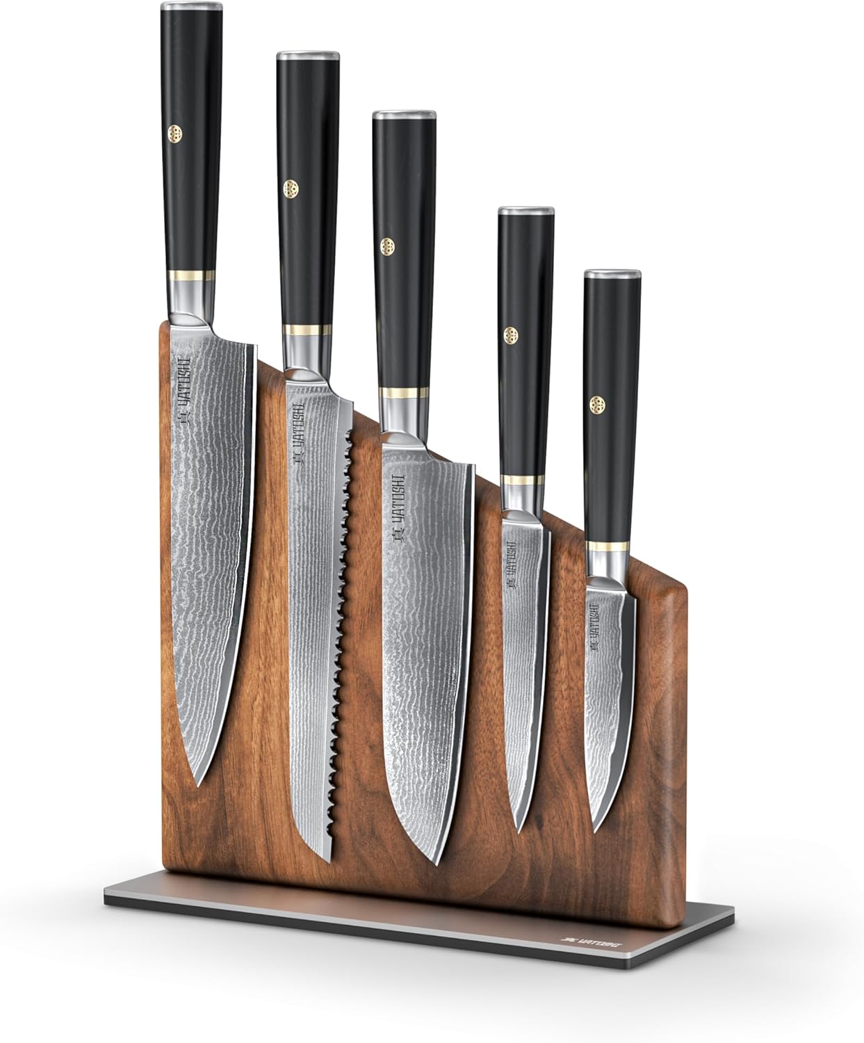 Yatoshi 6-Piece Magnetic Kitchen Knife Block Set