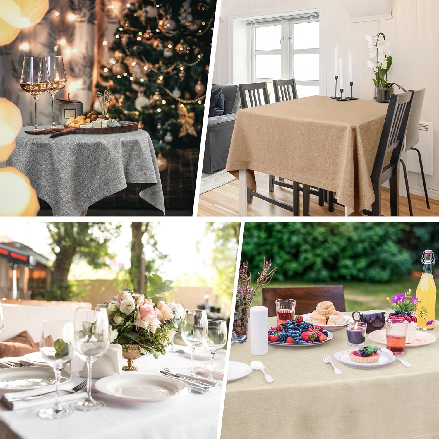 NEWISHER Farmhouse Oval Tablecloth
