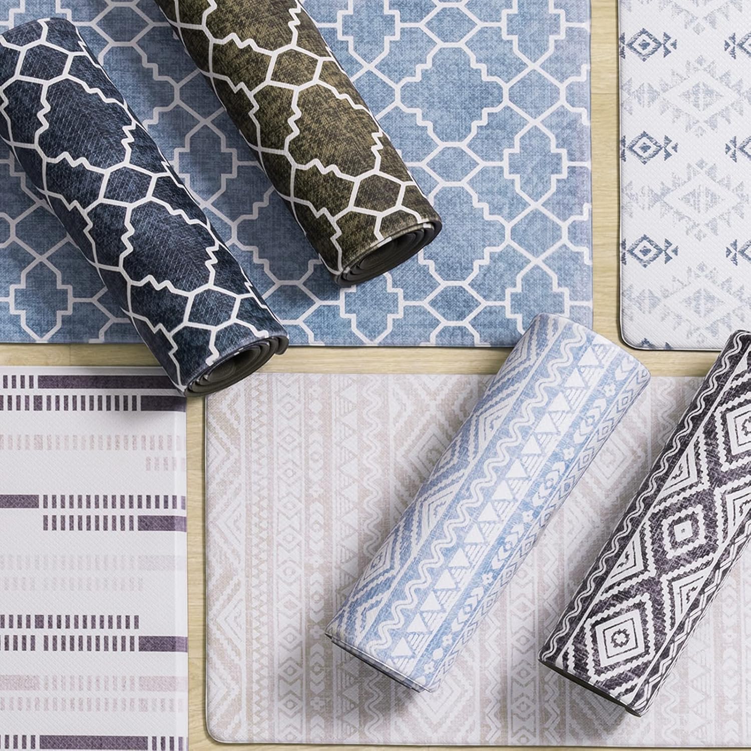 Chic Boho Kitchen Mat Set
