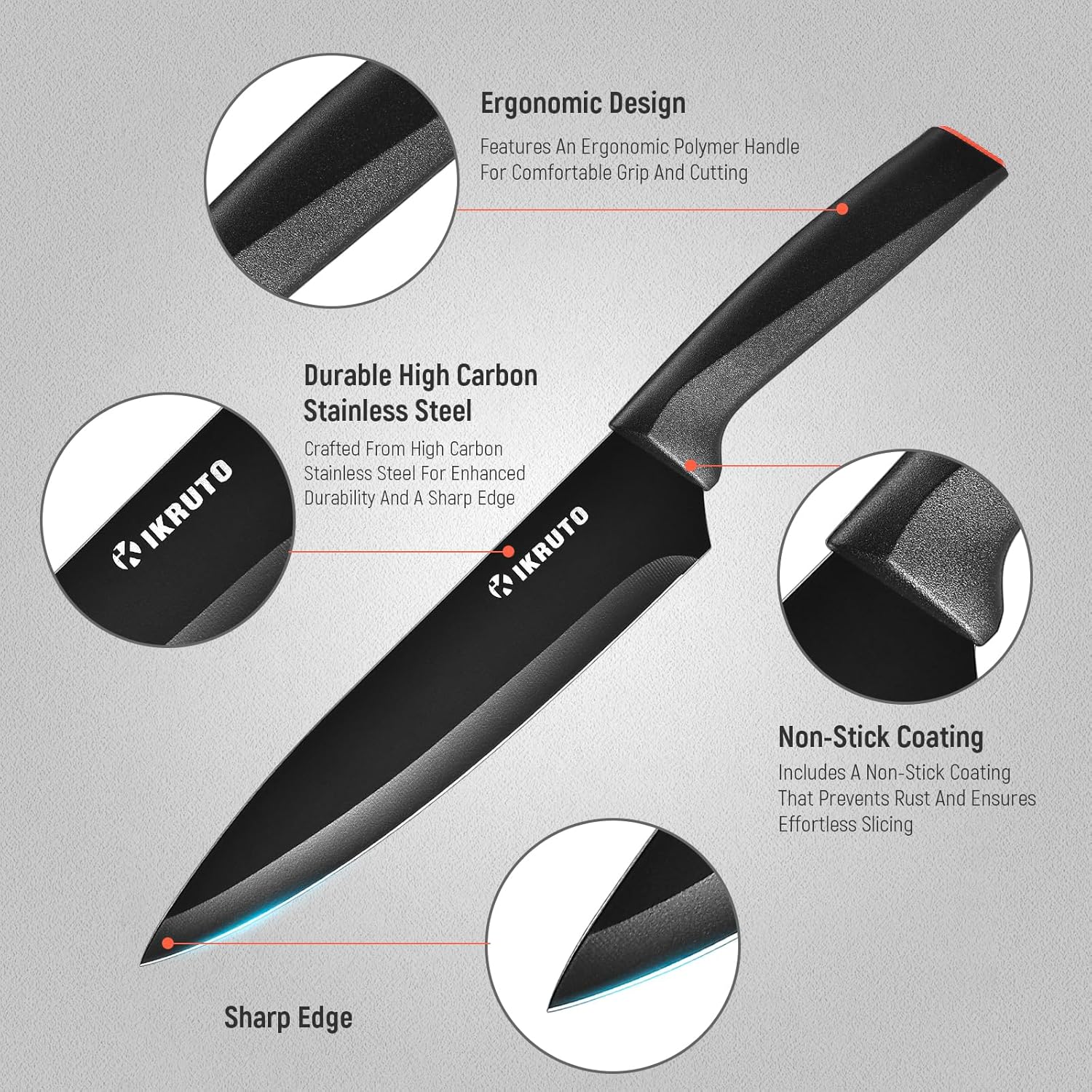 15-Piece Professional Kitchen Knife Set with Block and Sharpener