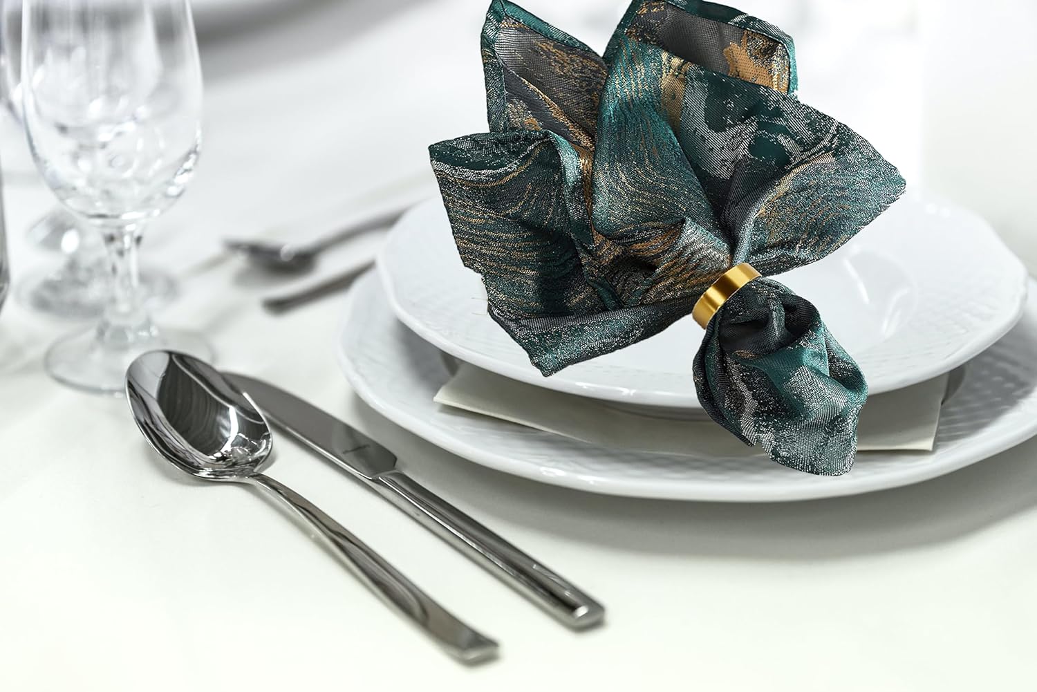 Gerilka Gold Napkin Rings Modern Design Stainless Steel Napkin Rings