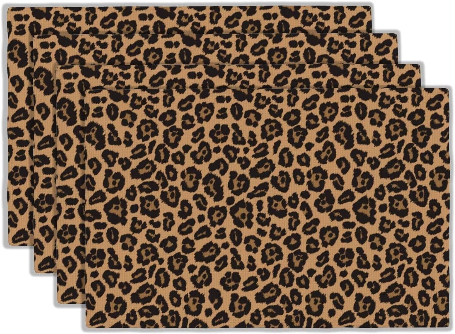 Chic Leopard Print Placemats for Dining