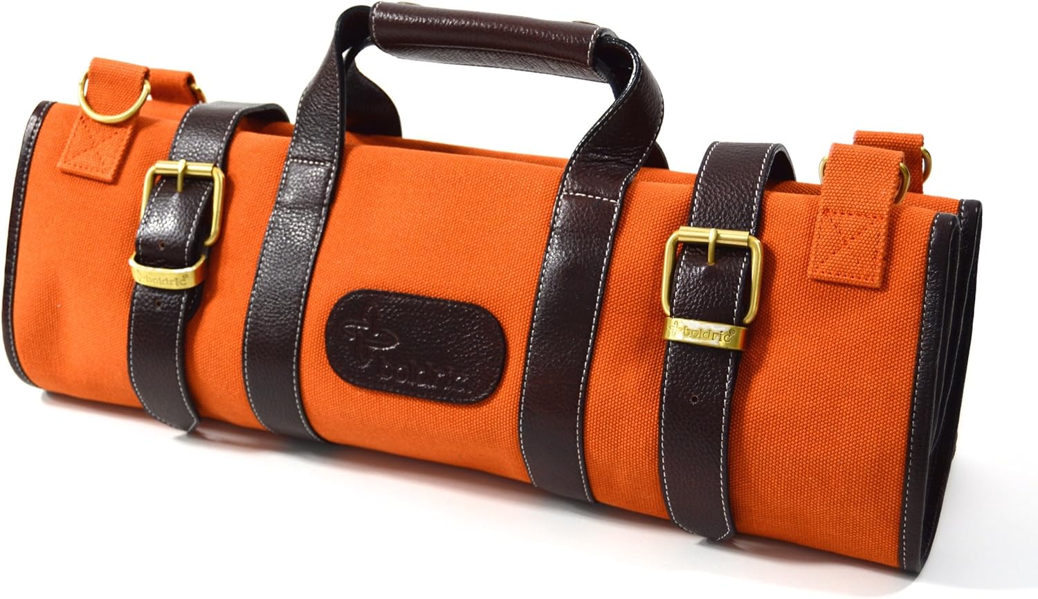 Boldric Orange Canvas 17-Piece Knife Bag for Professionals