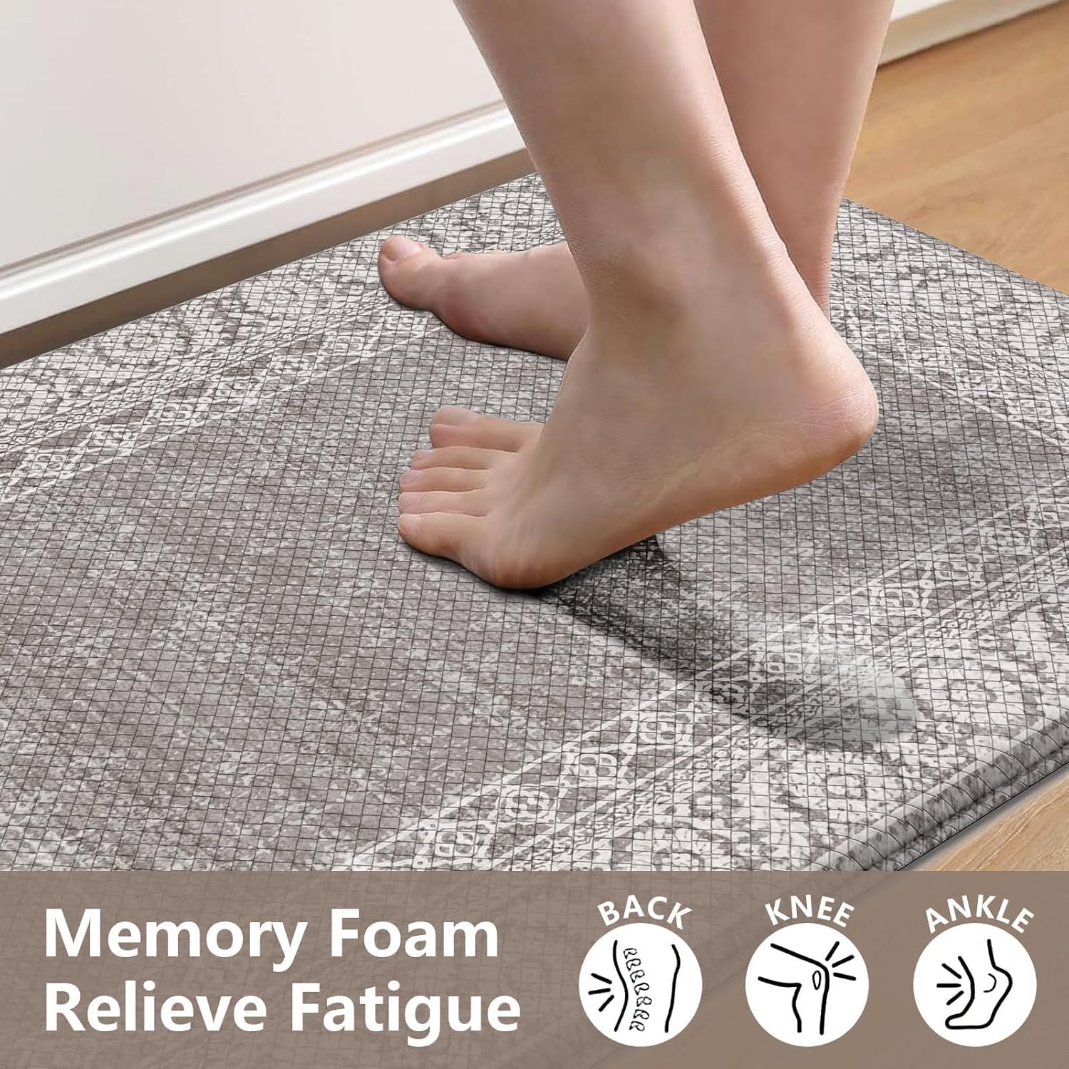 Anti-Fatigue Standing Mat Set - Durable Kitchen Mat for Kitchen Desk Laundry