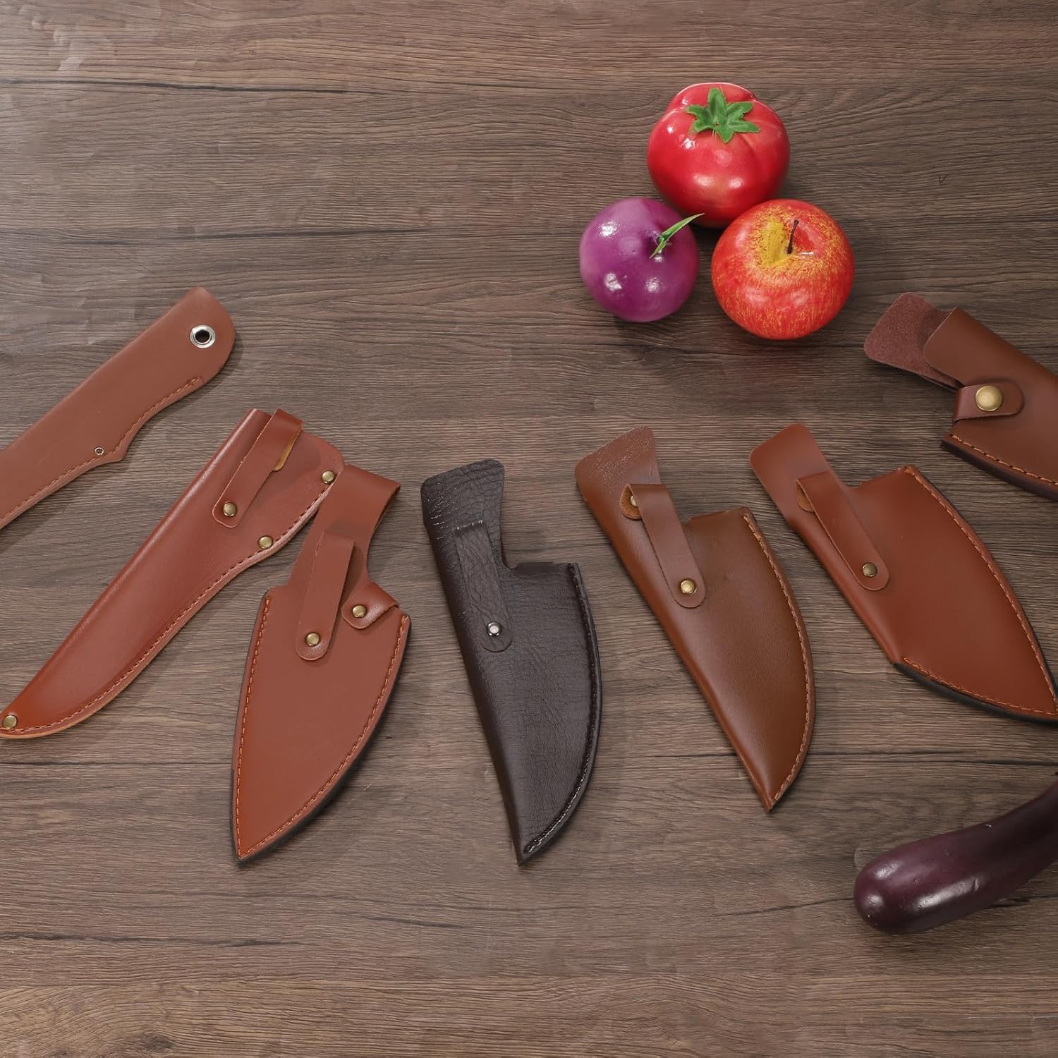 Uxcell Knife Cover Sleeves Universal PU Leather Blade Protector