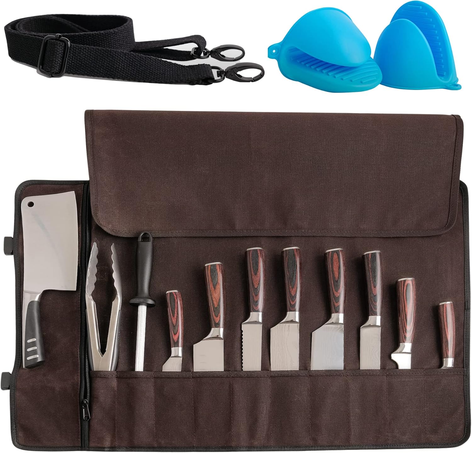 Baobab County Knife Roll Bag Brown