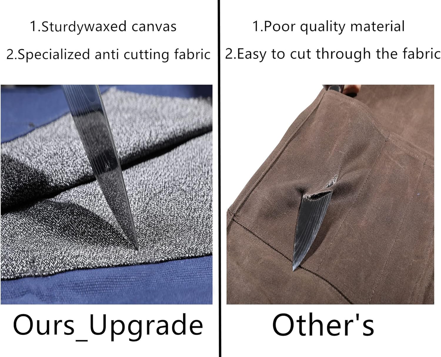 Chefs Knife Roll Bag Heavy-Duty Waxed Canvas with Cut-Resistant Lining