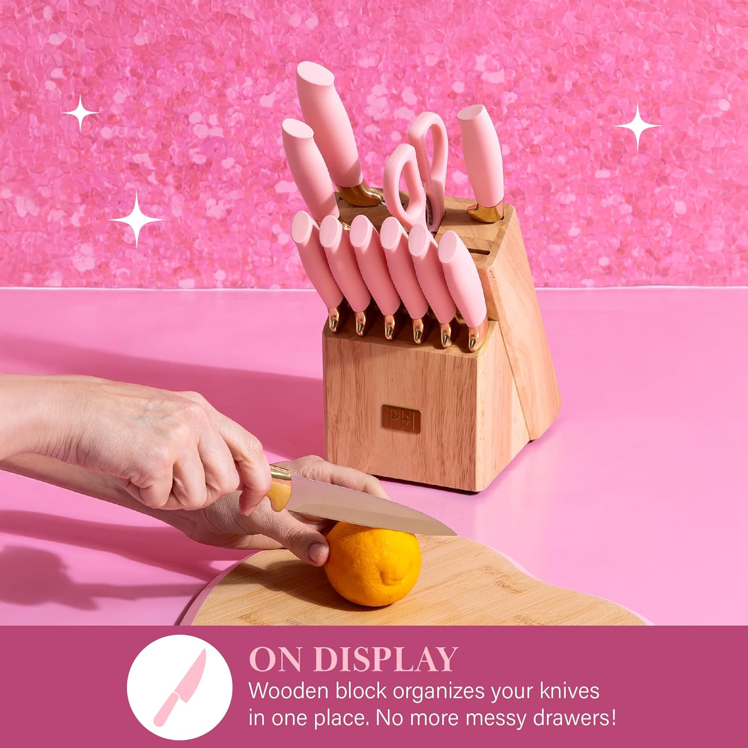 12-Piece Knife Set Precision Sharp stainless steel Ergonomic Design Stylish Pink