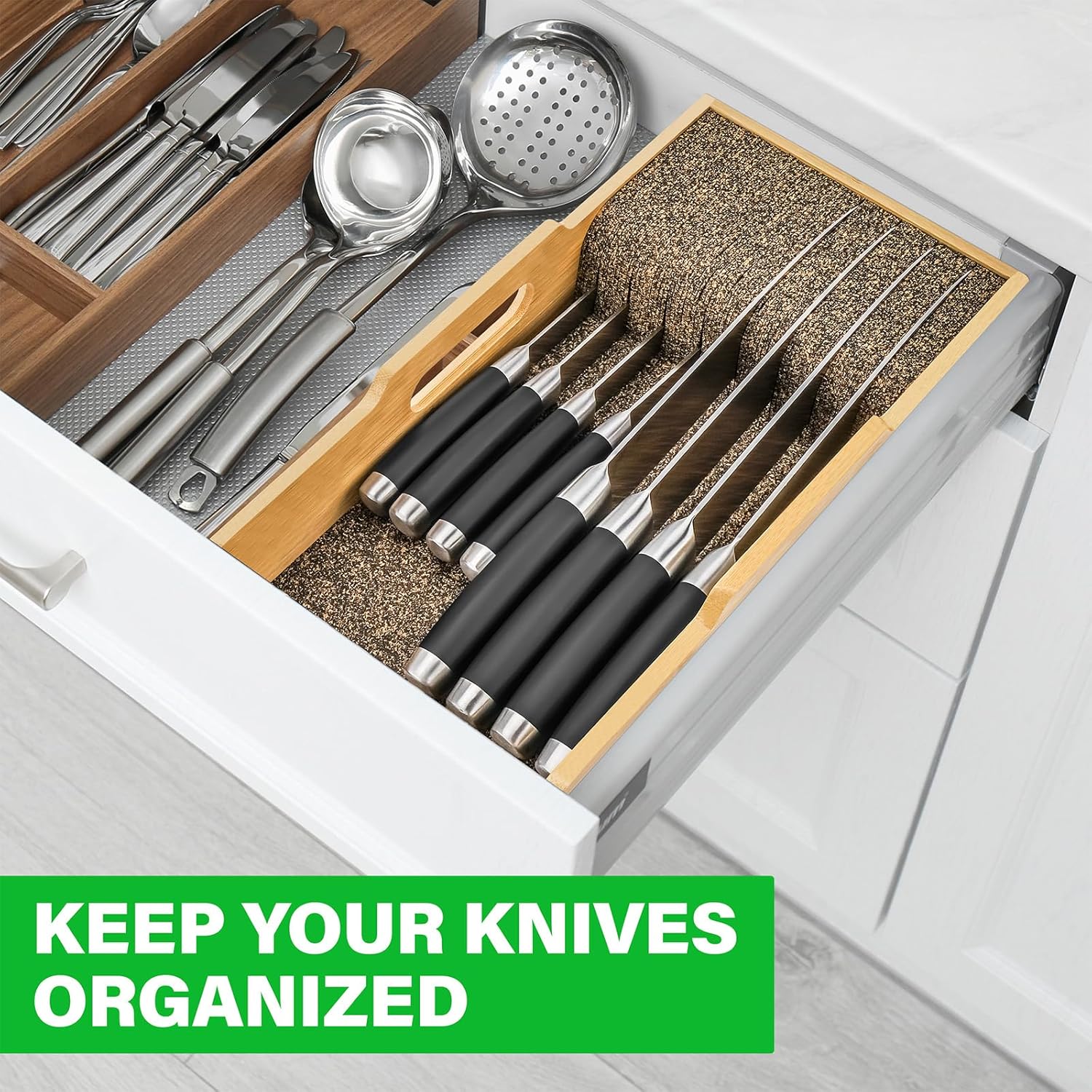 Bamboo Knife Organizer