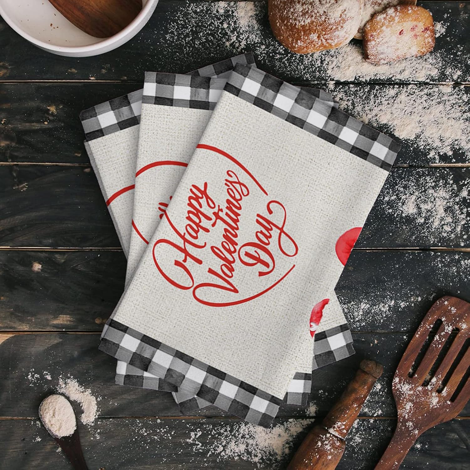 Rustic Love Gnomes Kitchen Towels