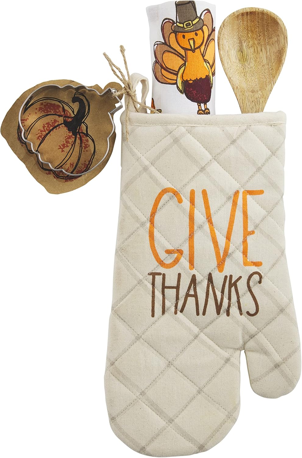 Happy Thanksgiving Oven Mitt Towel Set Gives Thanks
