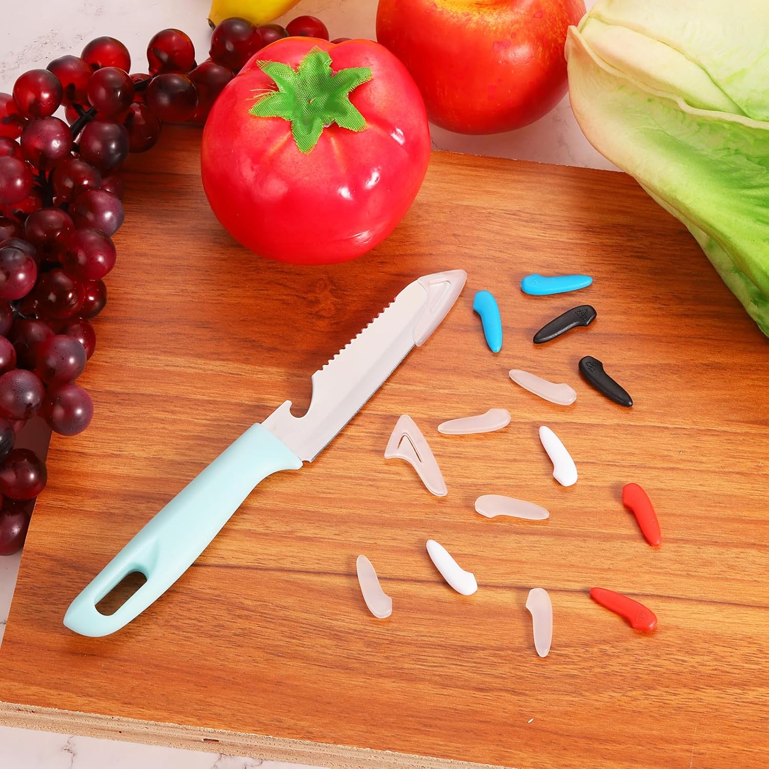 UXCell 100-Piece Plastic Knife Tip Protector Set Durable Protective