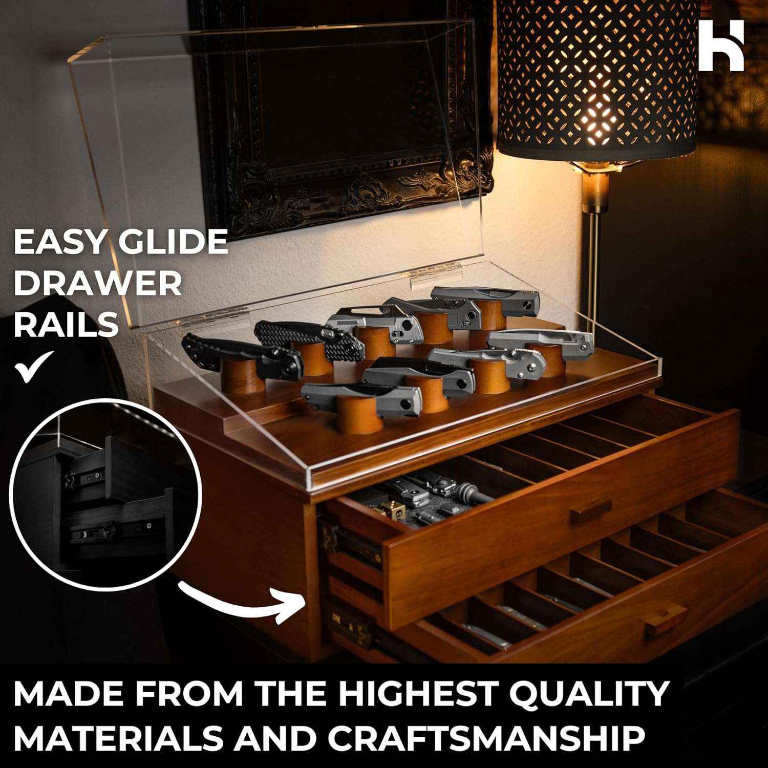Premium 50-Knives Workflow Display Case
