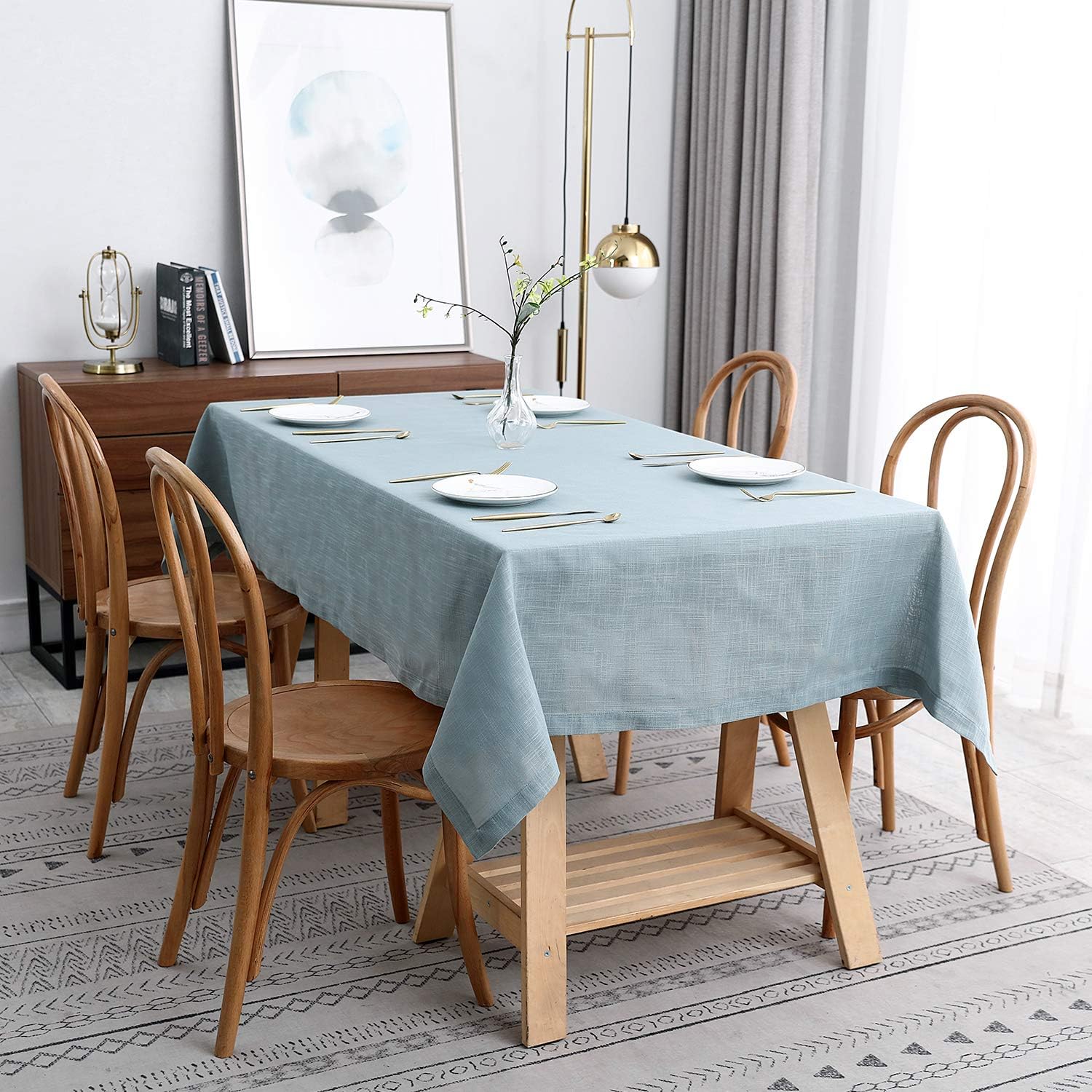 Maxmill Lux Faux Linen Tablecloth for Dining