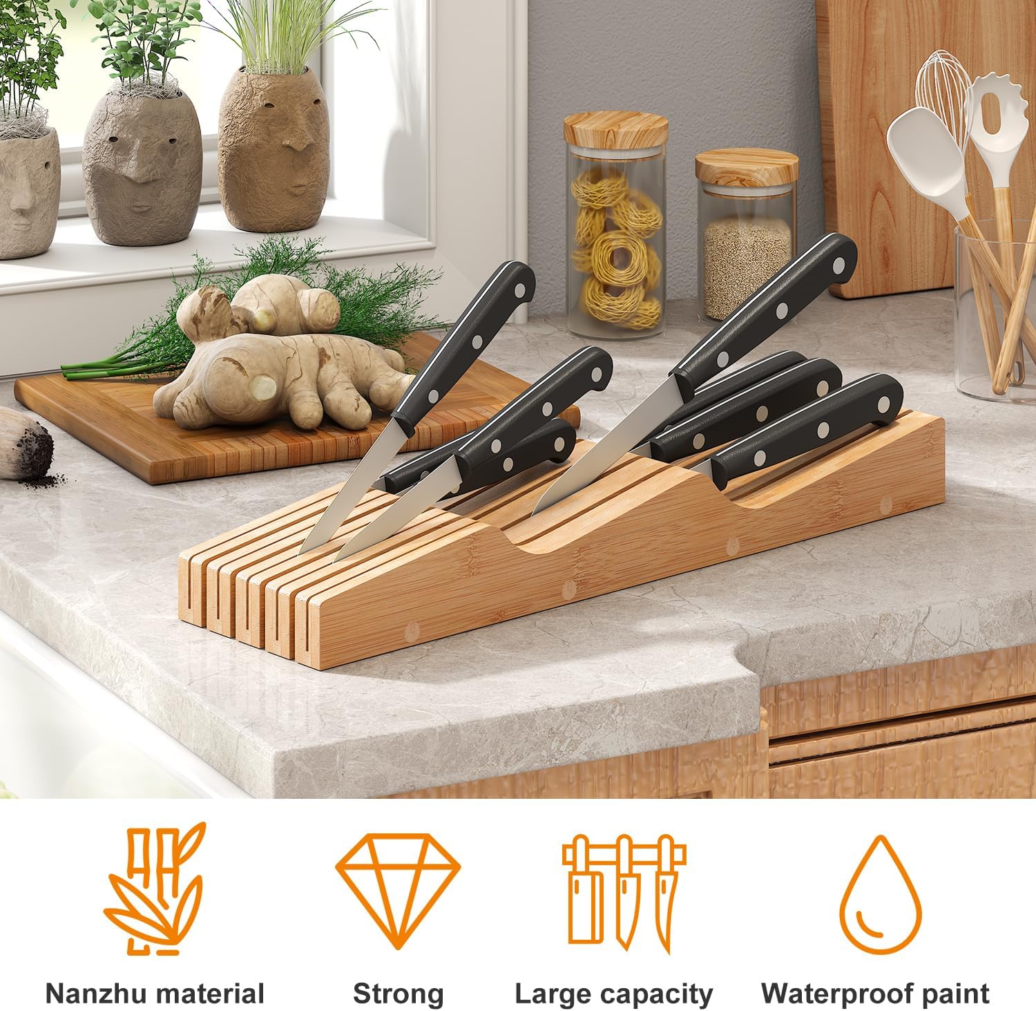 Premium In-Drawer Knife Block