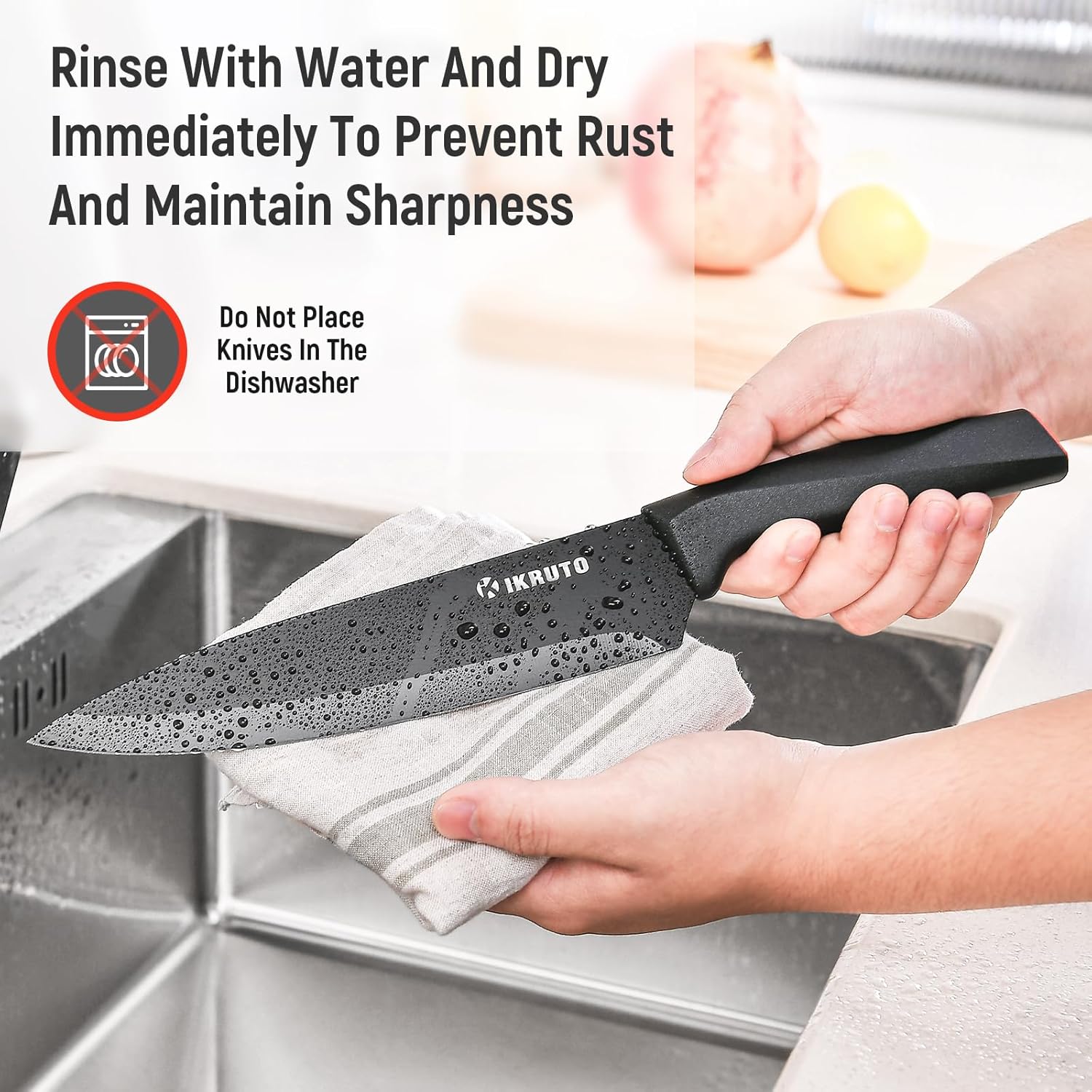15-Piece Professional Kitchen Knife Set with Block and Sharpener