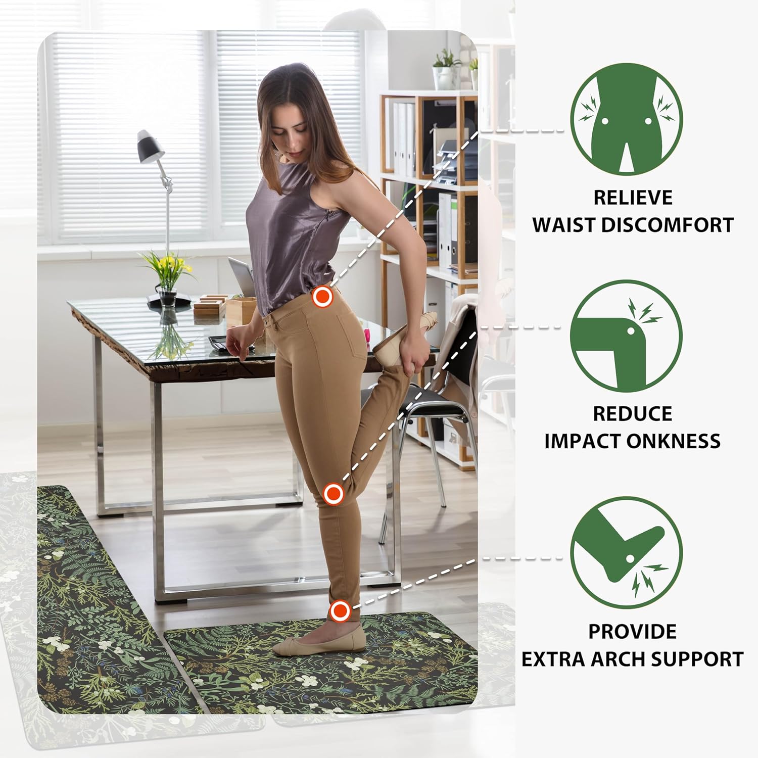 2-Piece Kitchen Rugs Set