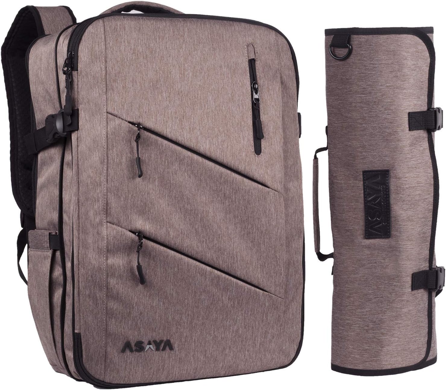 Asaya Chef Knife Backpack with 20 Pocket Knife Roll Bag