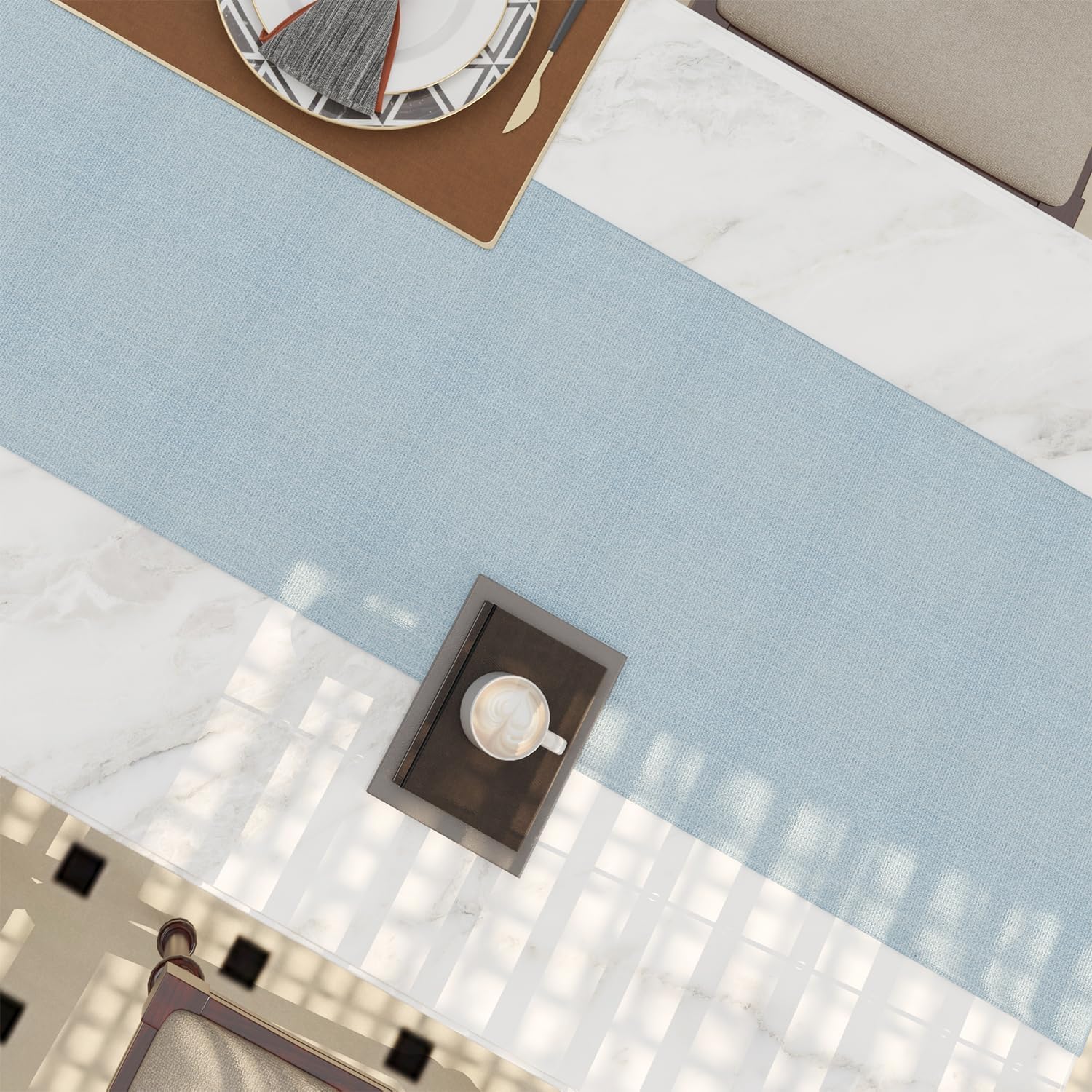 Premium Heat-Resistant Faux Linen Placemats for Kitchen Dining