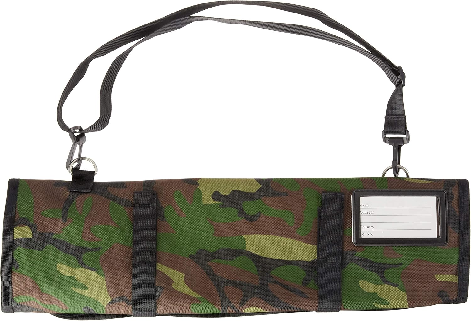 Secure 7-Pocket Knife Roll Bag Camouflage Design