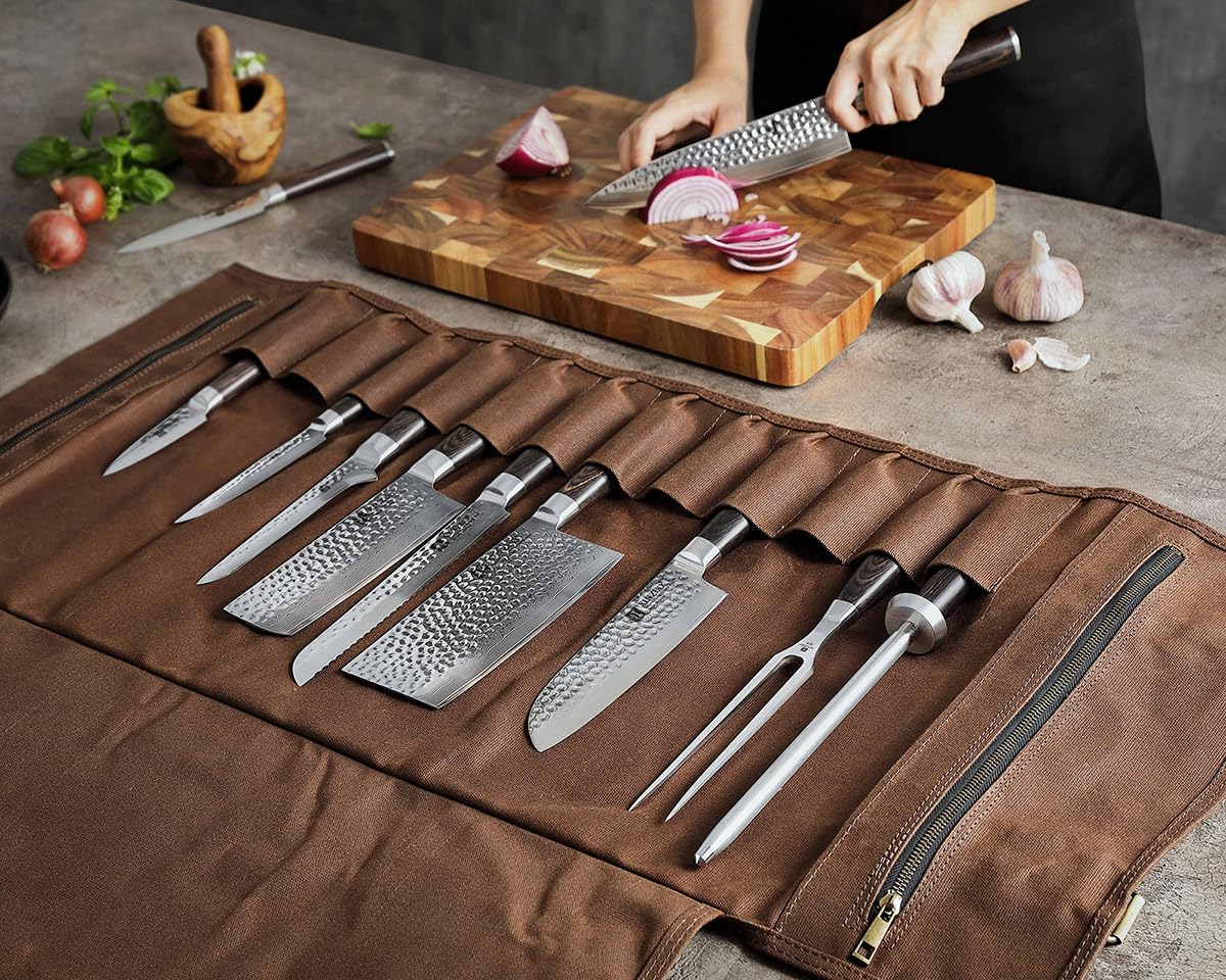 Premium Chef Knife Roll Bag - Durable Stylish by XINZUO