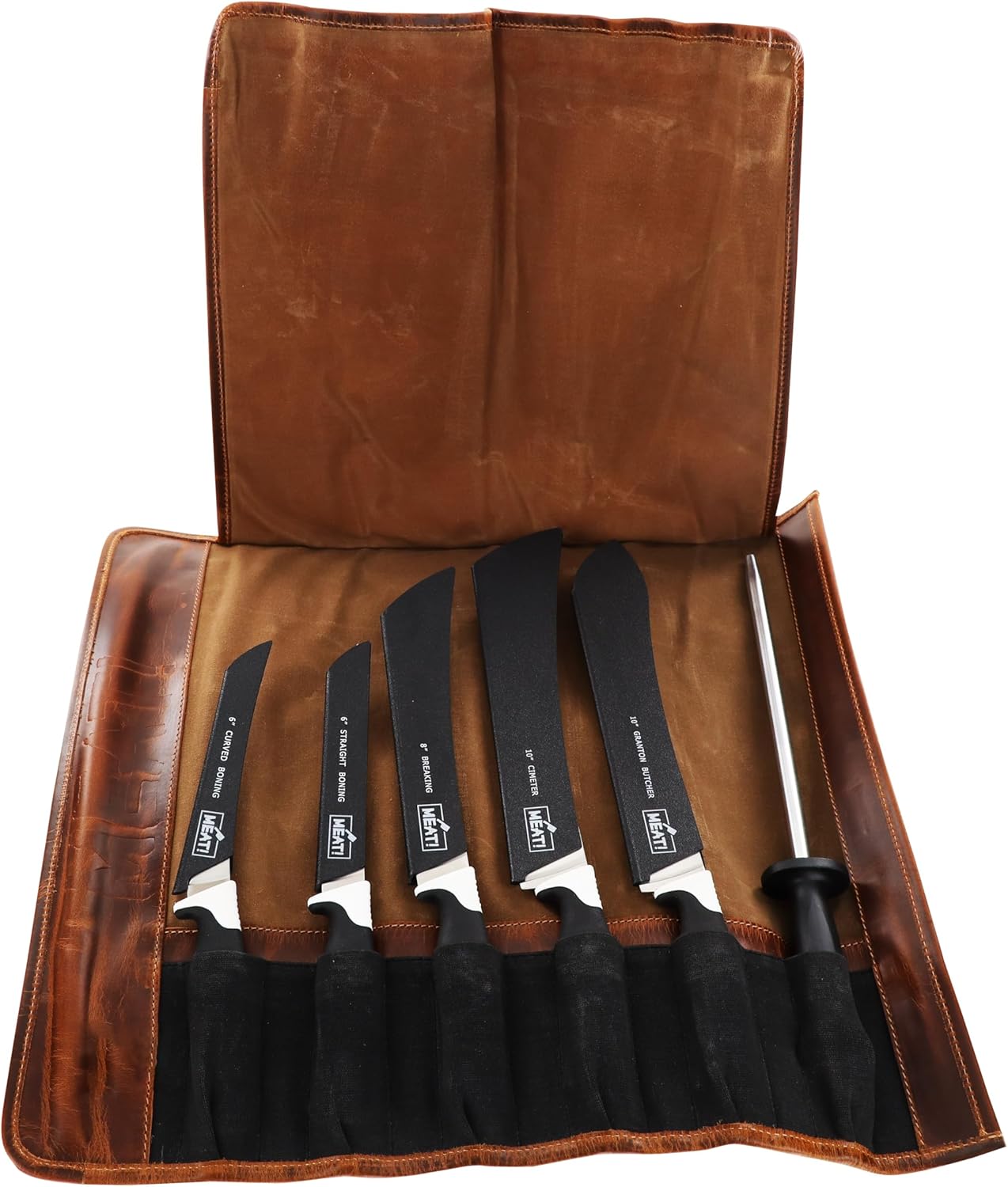 MEAT Leather Knife Rollup