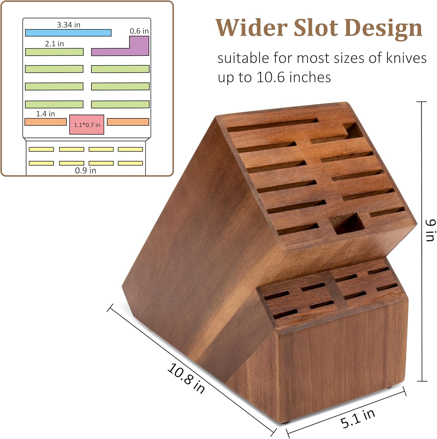 Organize Your Kitchen with ease - 20-Slot Knife Block Storage
