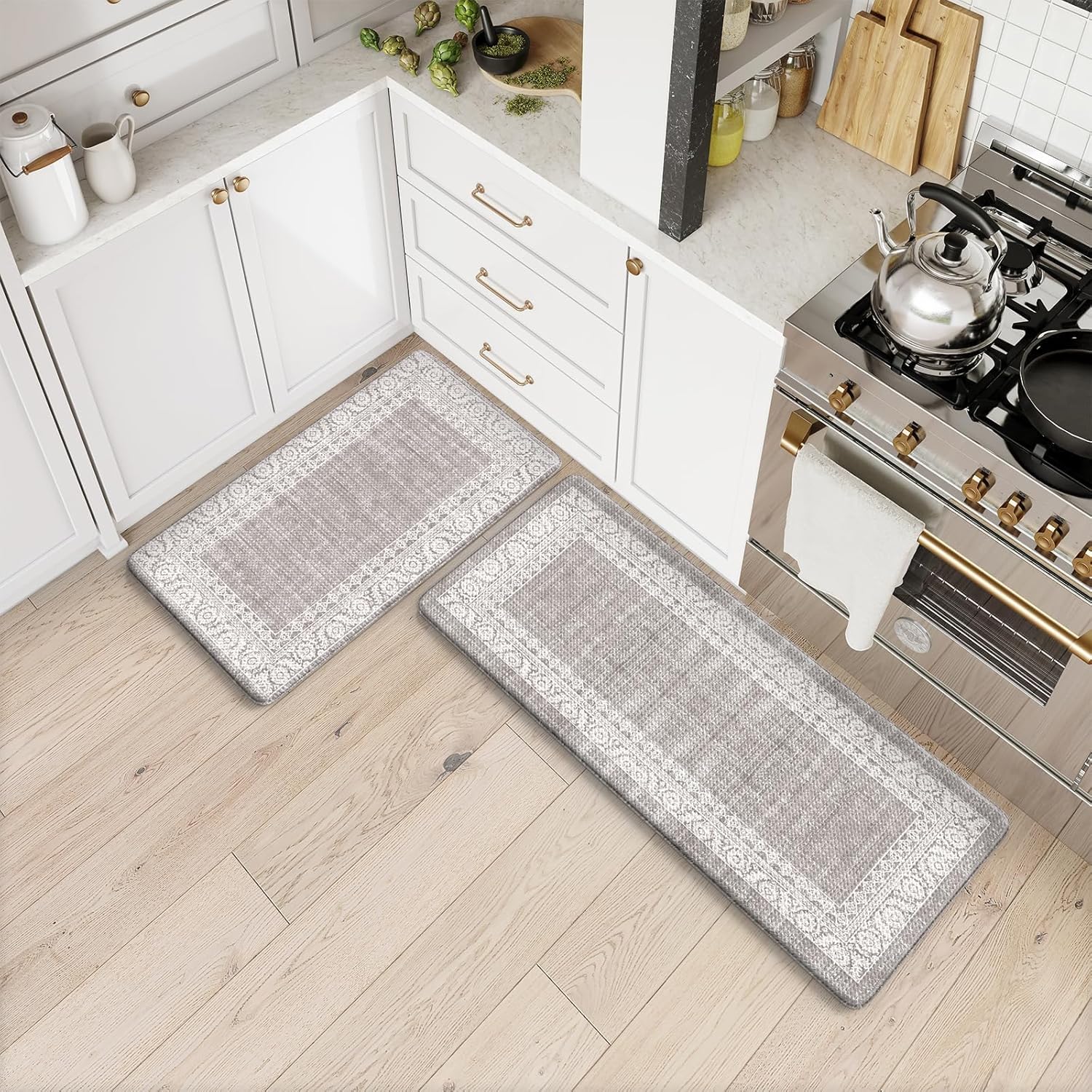 Anti-Fatigue Standing Mat Set - Durable Kitchen Mat for Kitchen Desk Laundry