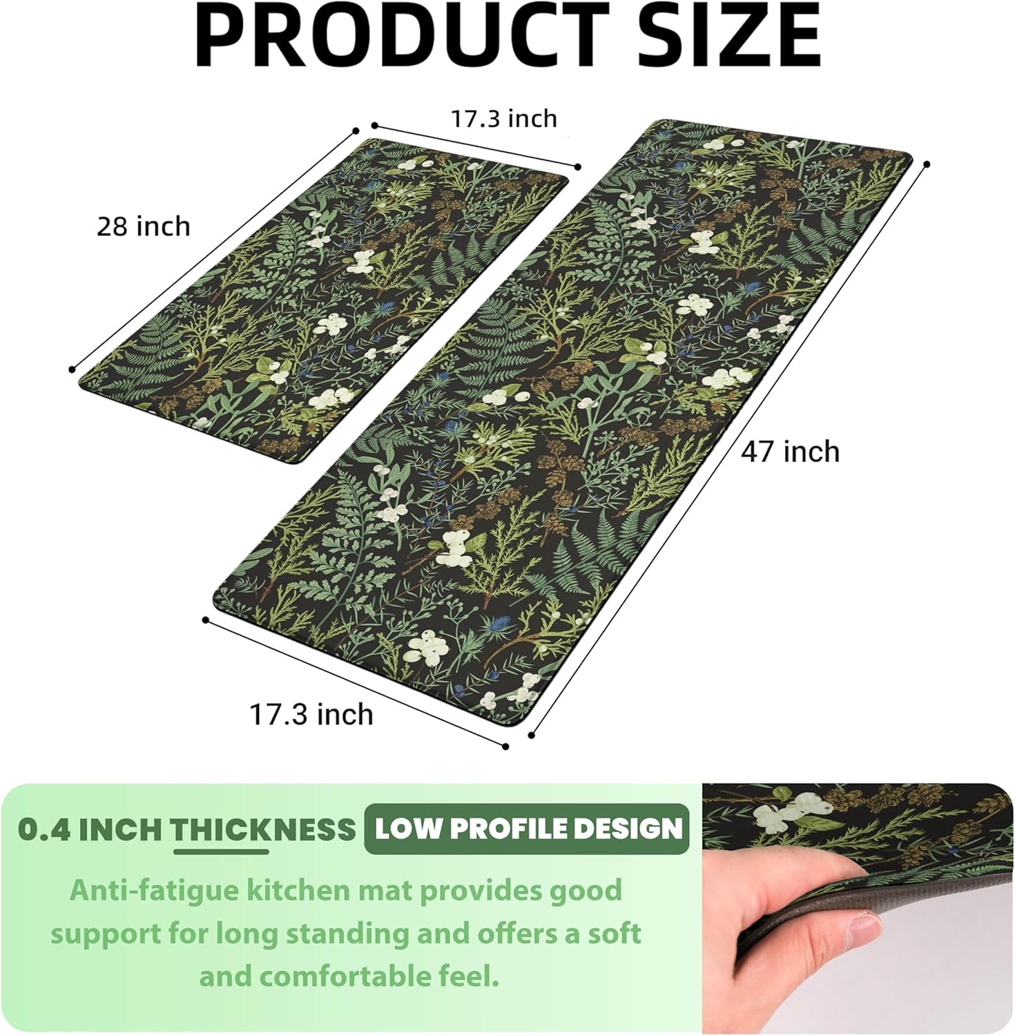 2-Piece Kitchen Rugs Set