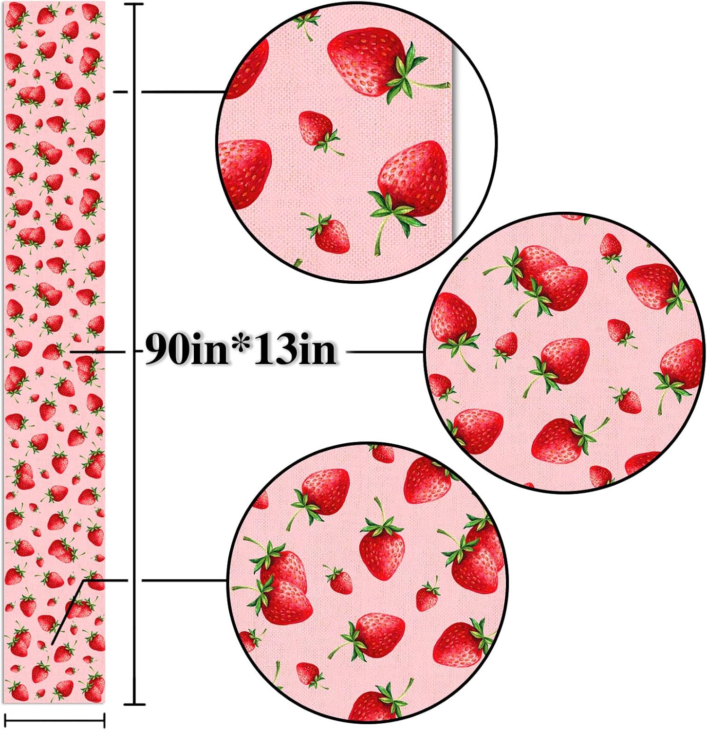 Rustic Strawberry Table Runner for Gatherings