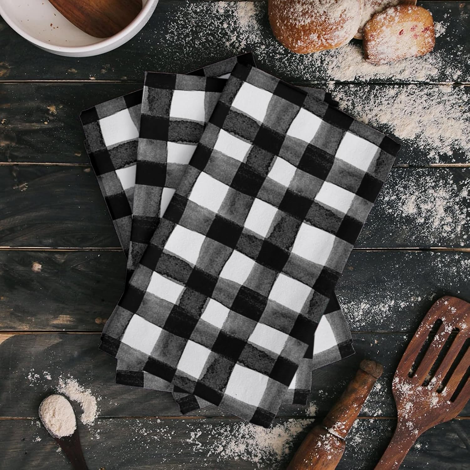 ZOE GARDEN Christmas Gnomes Kitchen Towels