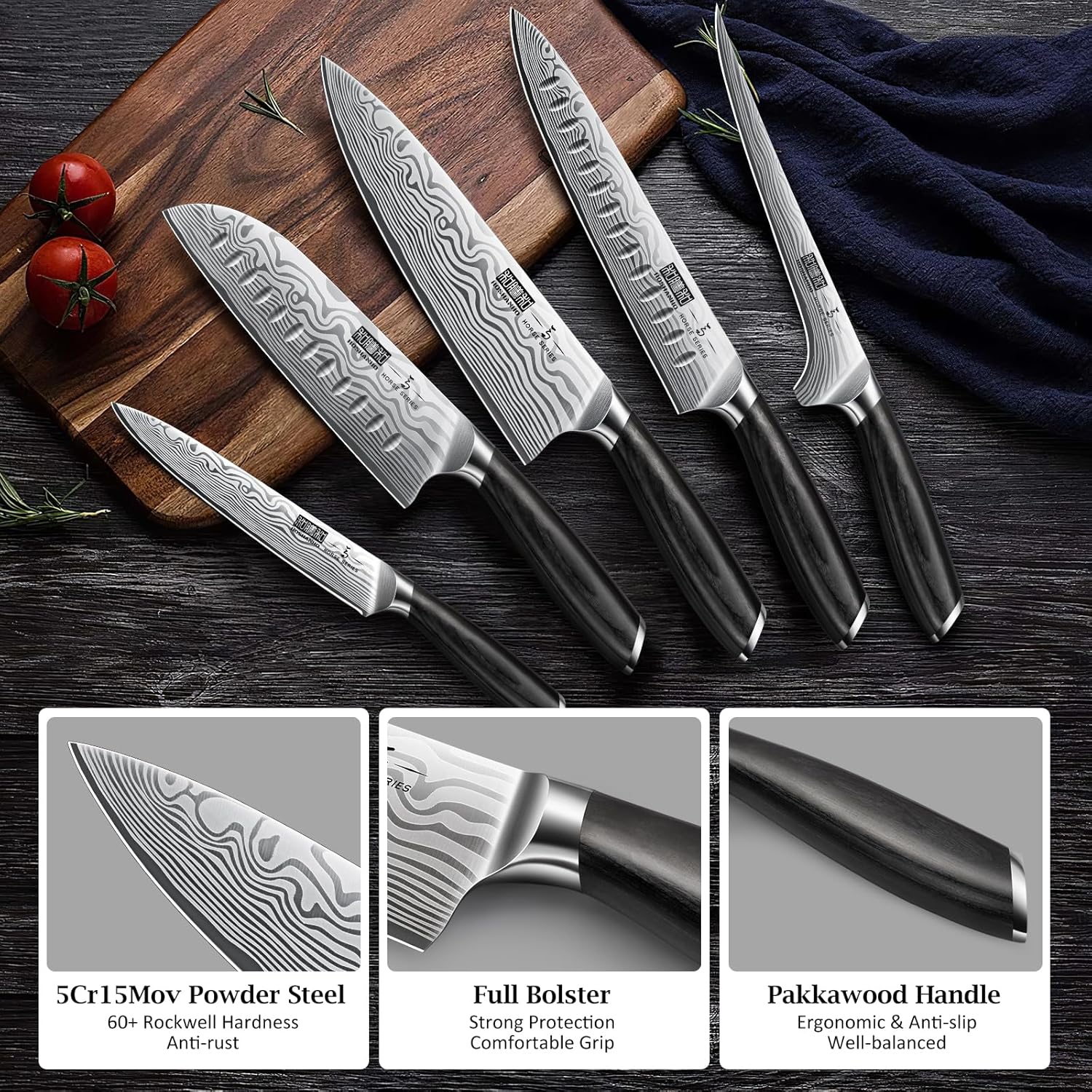 Hoshanho 16-Piece Knife Set