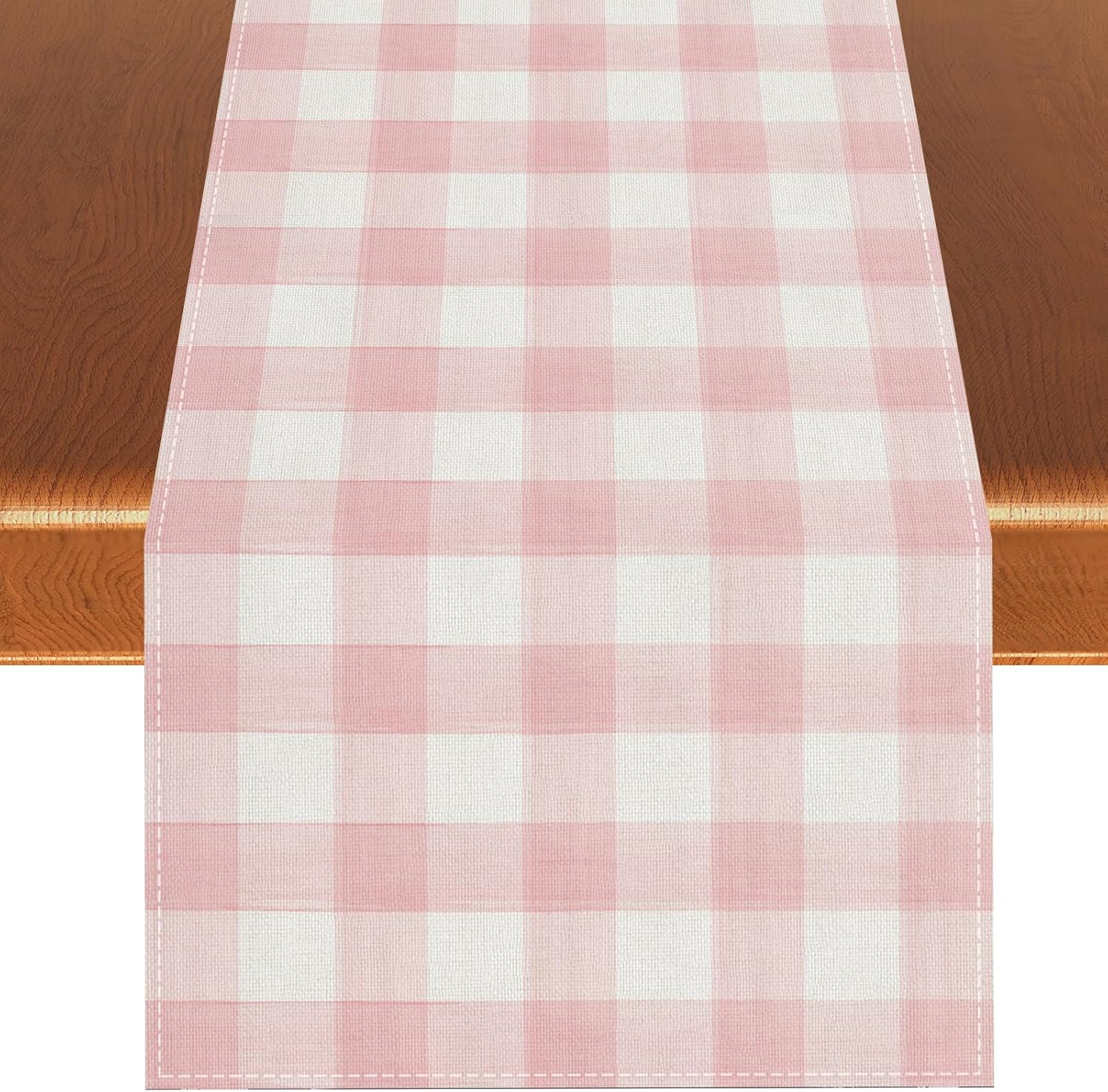 Linen checked tablecloth soft eco-friendly easy to wash multi-use