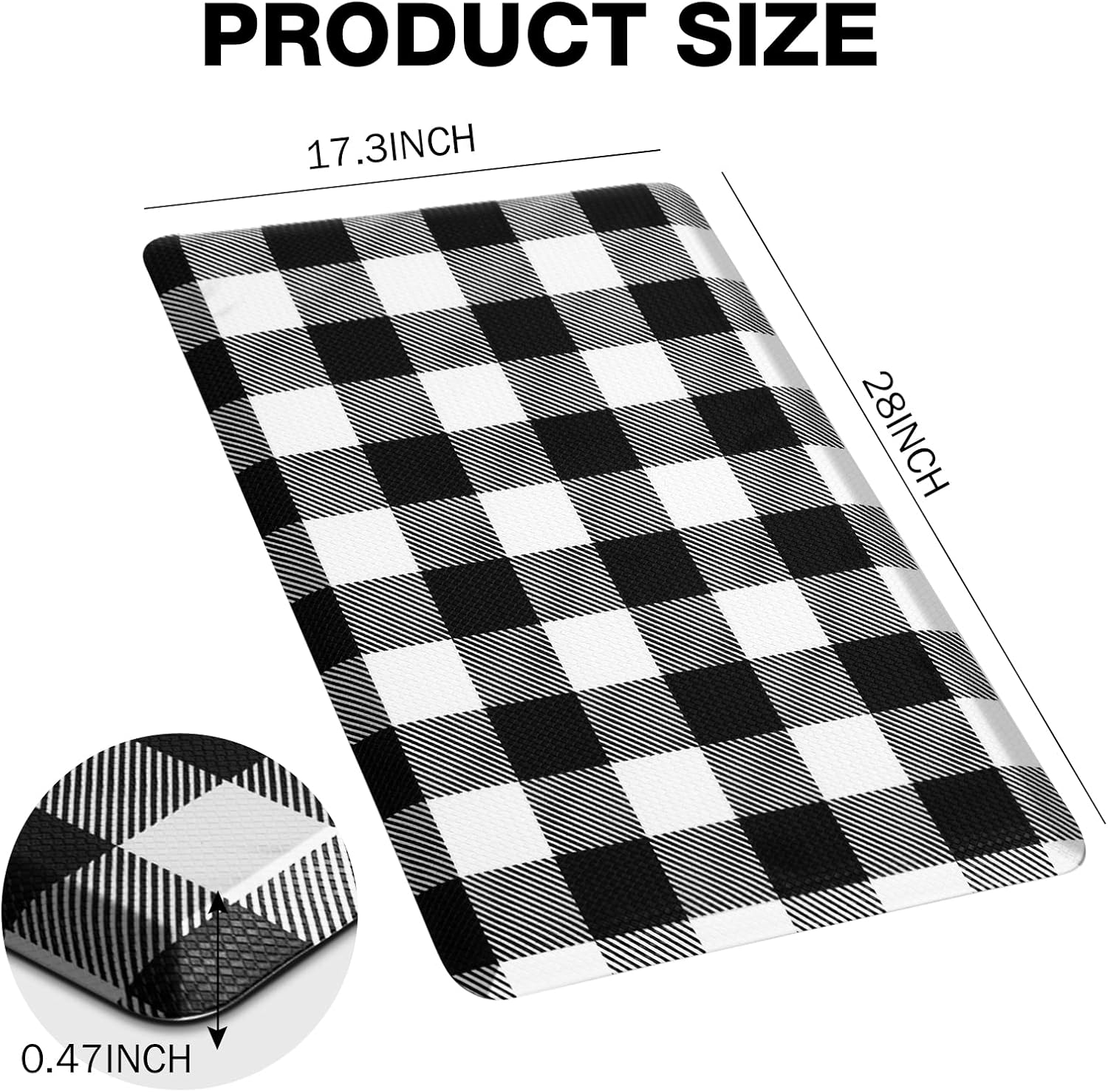 Anti-Fatigue Plaid Kitchen Mat