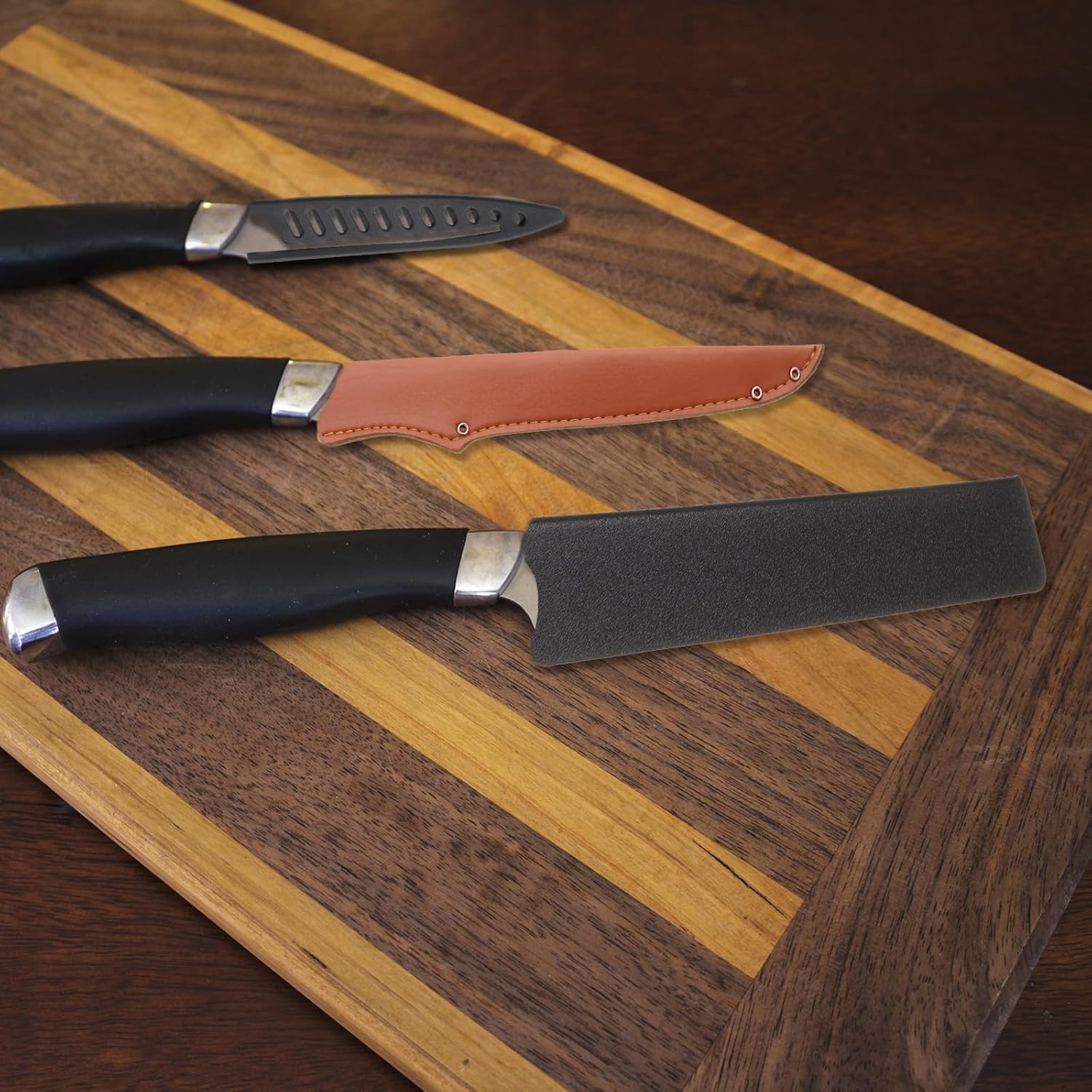 Uxcell Knife Cover Sleeves Universal PU Leather Blade Protector