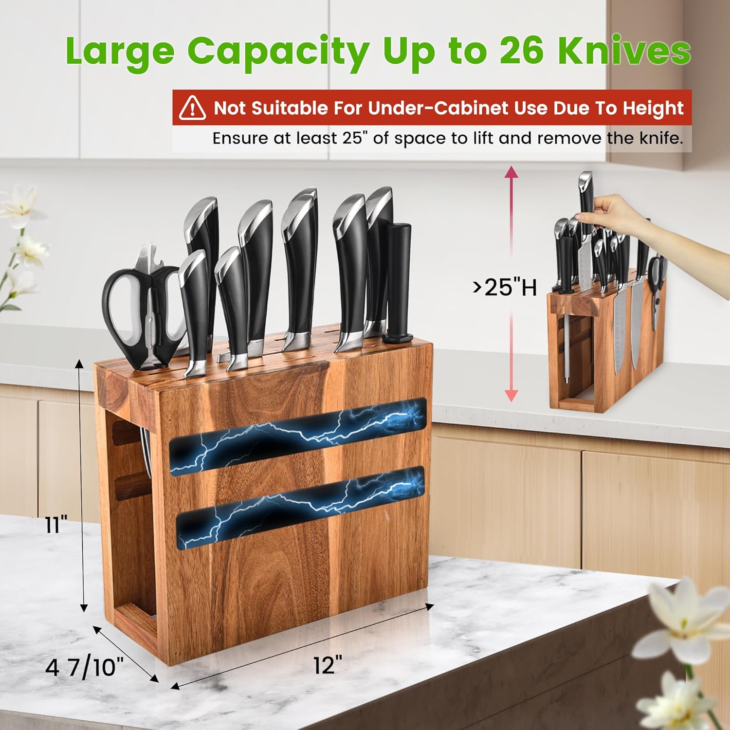 Secure Durable Kitchen Knife Holder