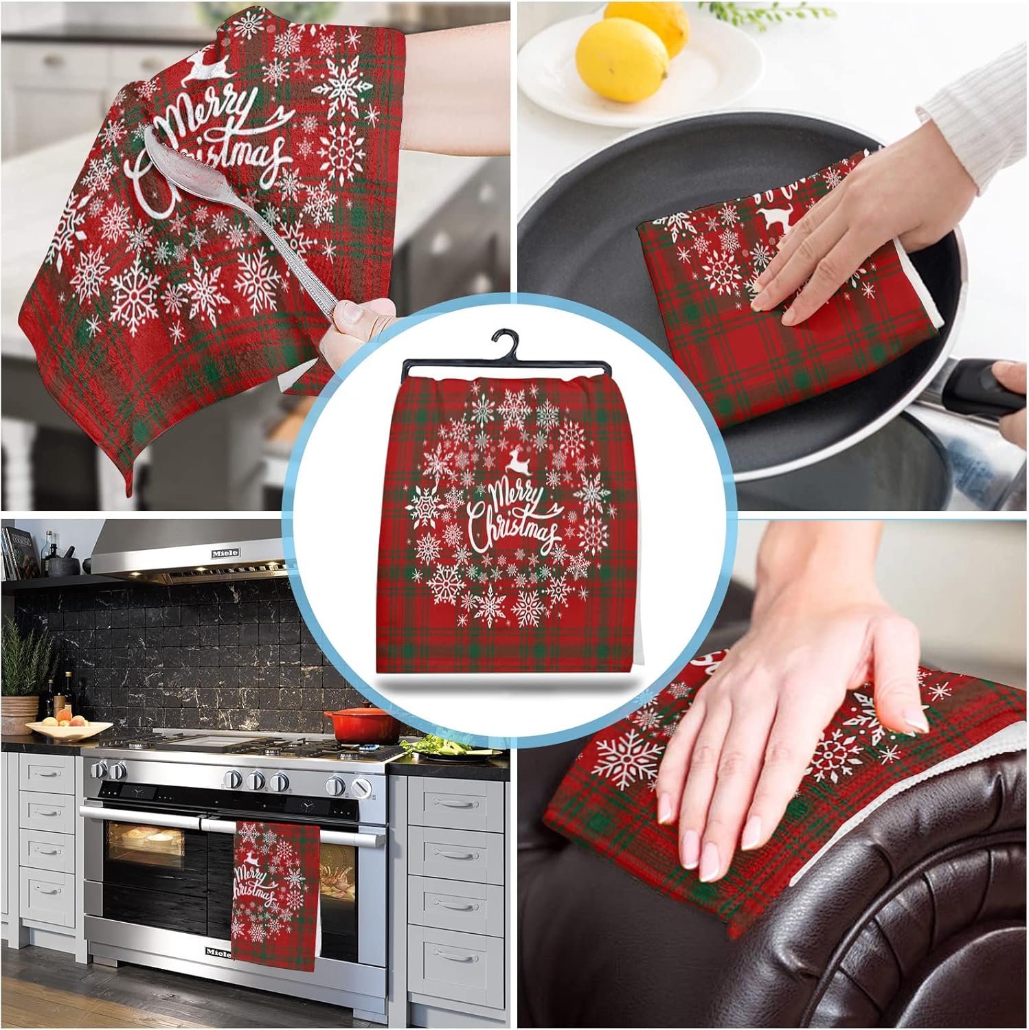 ZOE GARDEN Snowflake Kitchen Towels 2-PC