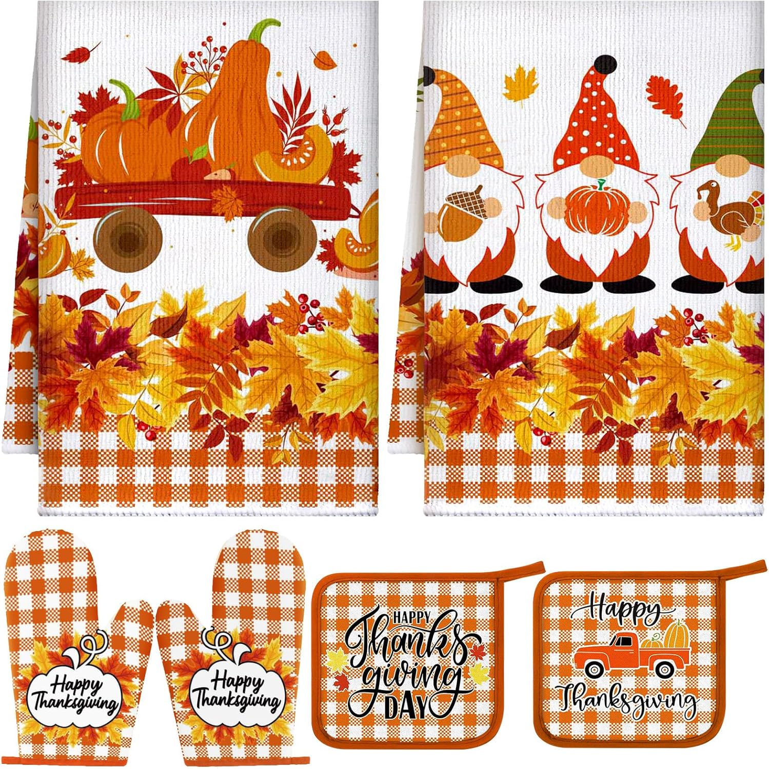 Leinuosen 6-Piece Fall Gnome Kitchen Set