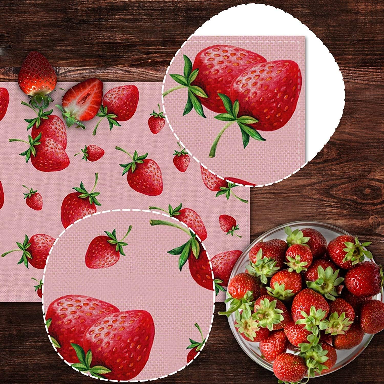 Rustic Strawberry Table Runner for Gatherings