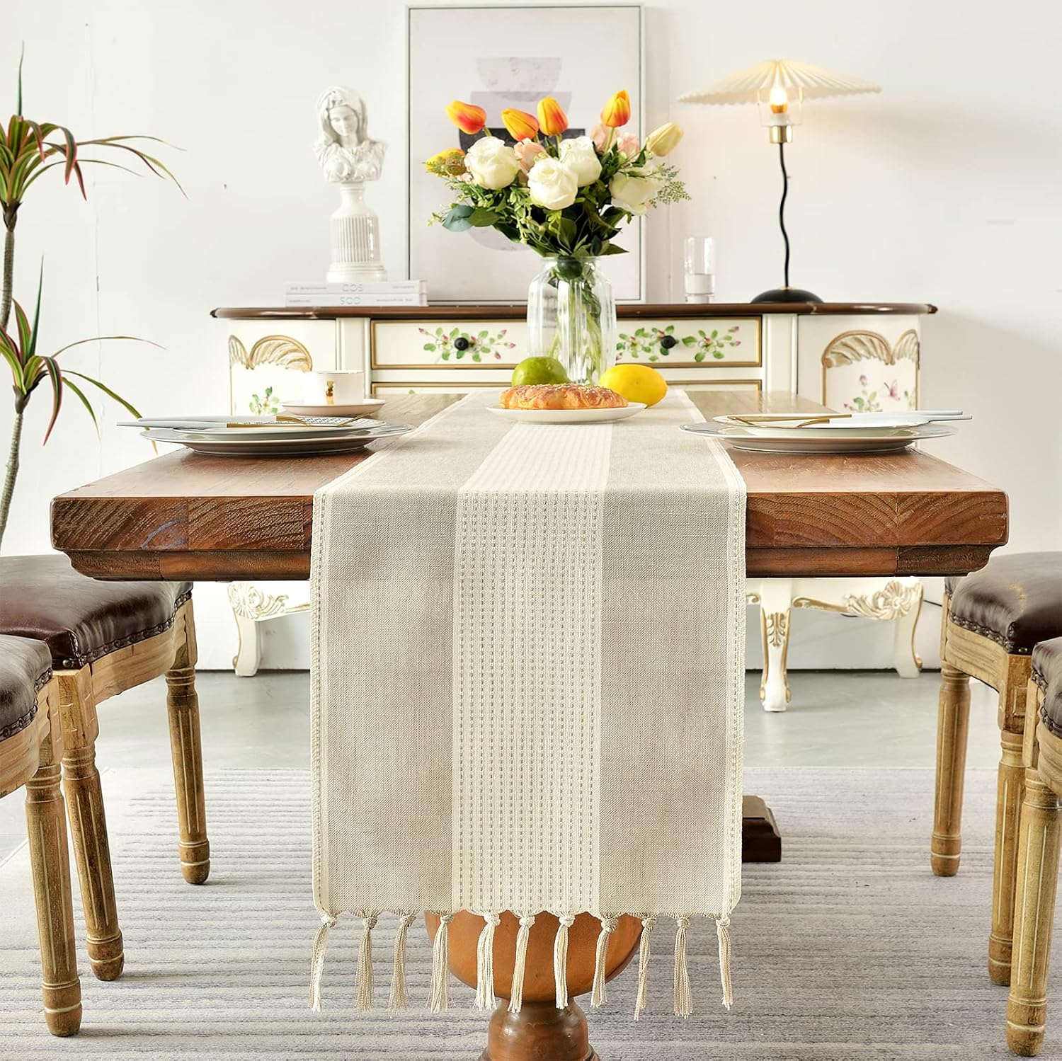 Wracra Linen Table Runner 108 Inches Long 1
