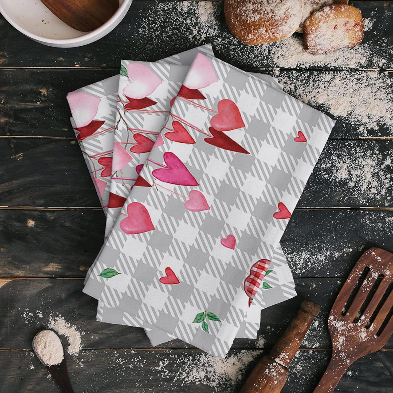 Perfect Valentines Truck Kitchen Towels - Soft Absorbent 18x28