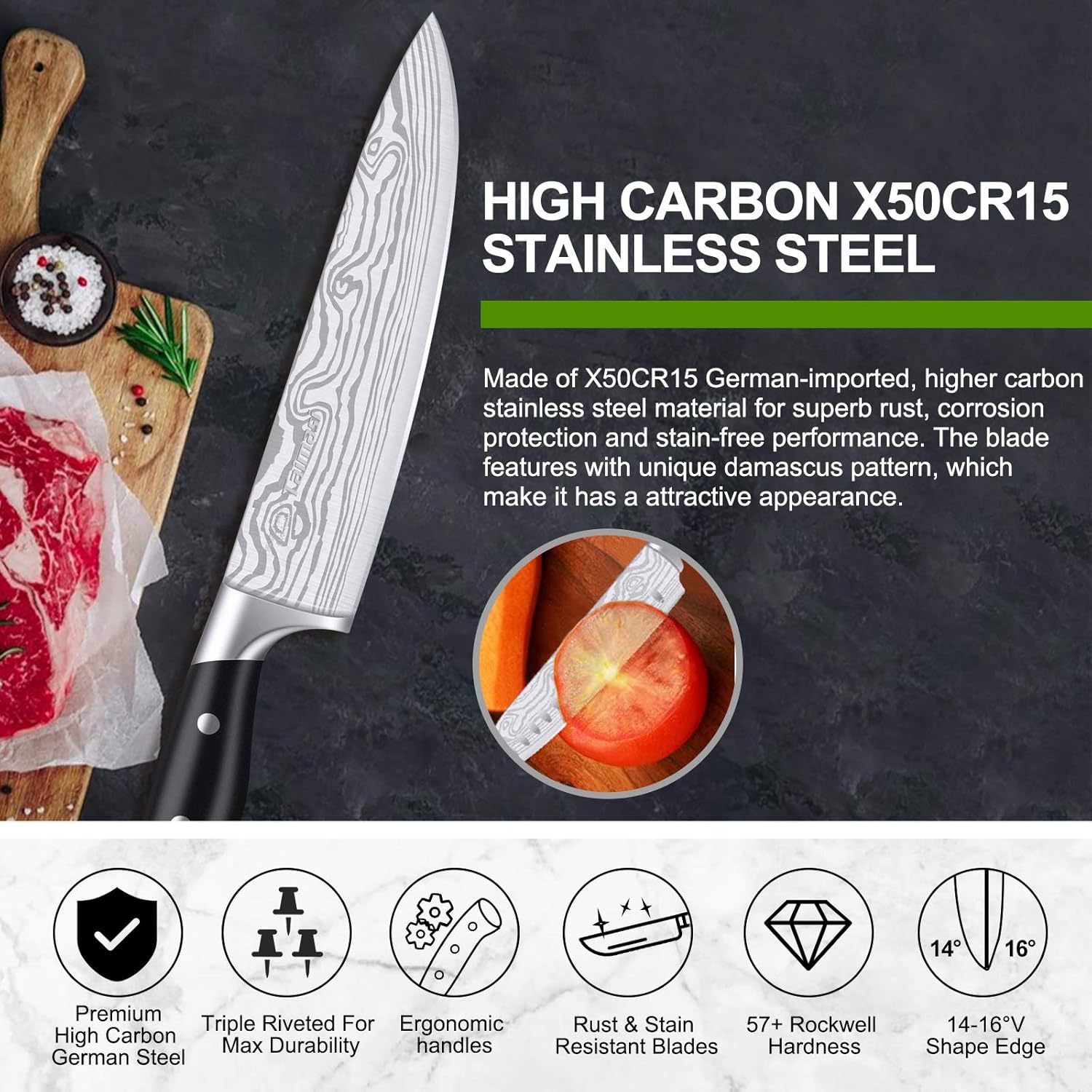 High-Quality 23-Piece Kitchen Knife Set